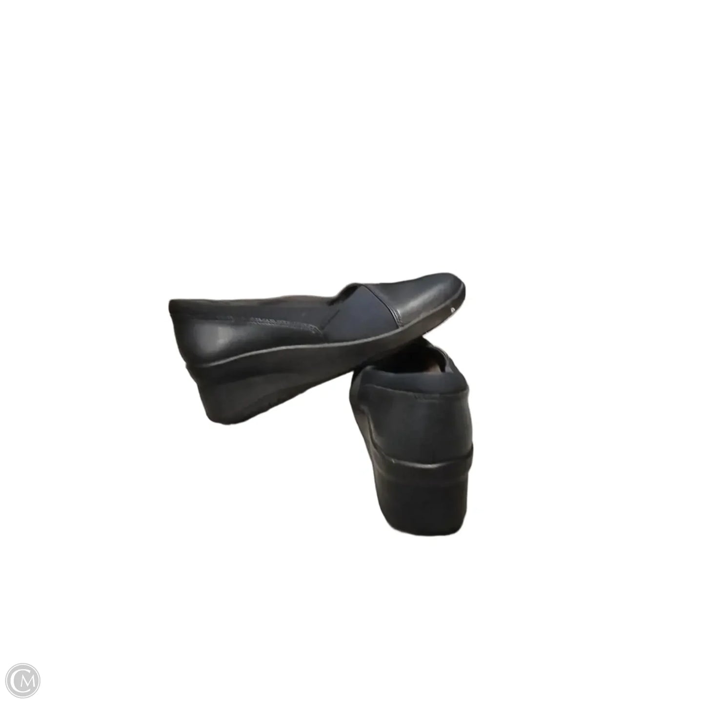 Shoes Heels Wedge By Clarks In Black, Size: 6