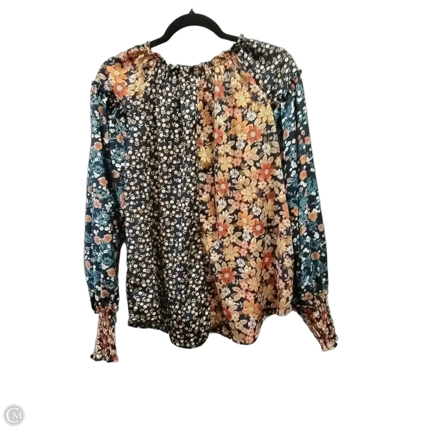 Blouse Long Sleeve By Umgee In Floral Print, Size: M
