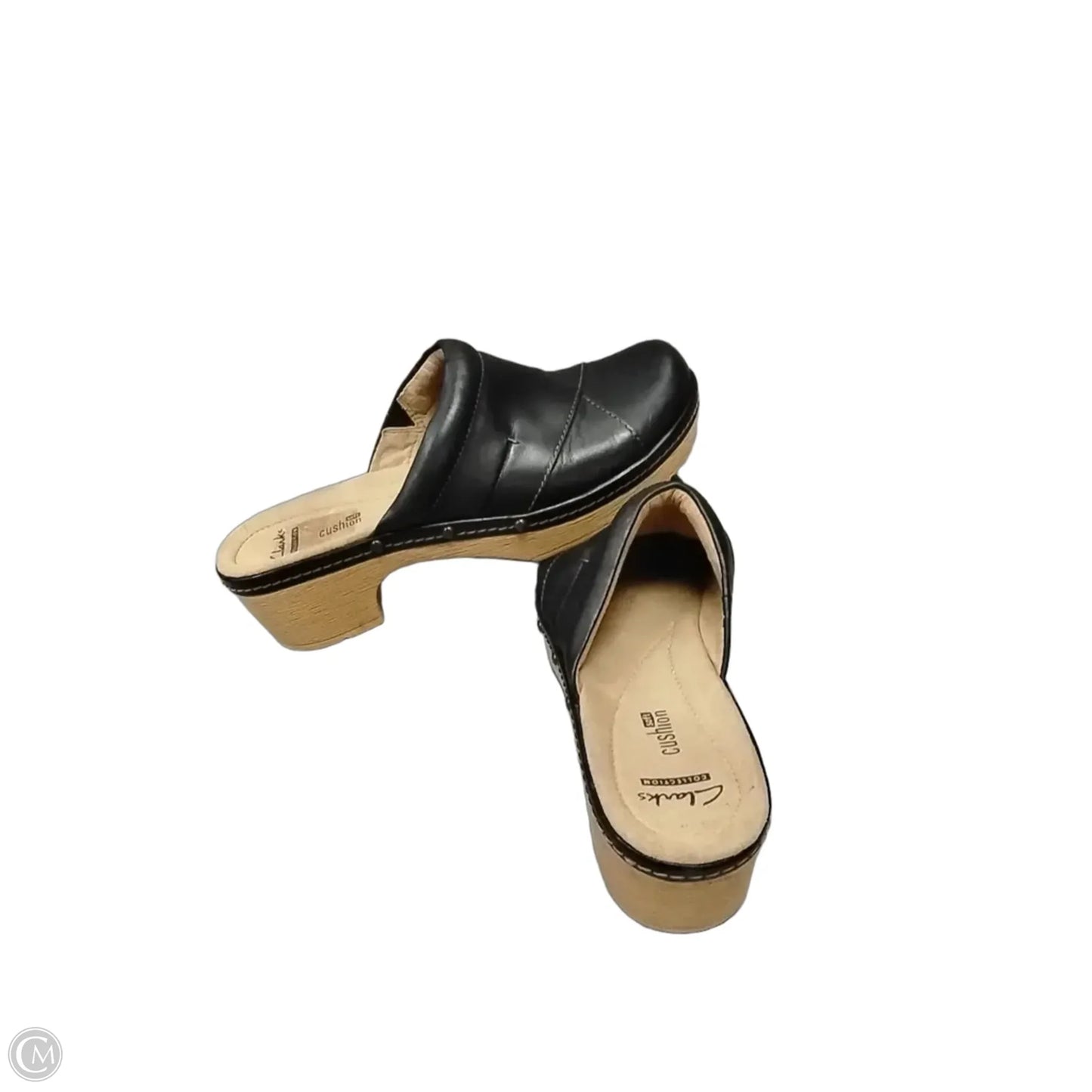 Shoes Heels Wedge By Clarks In Black, Size: 9