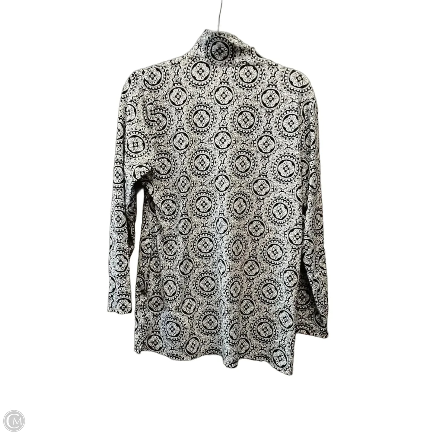 Athletic Jacket By Lands End In Black & White, Size: M
