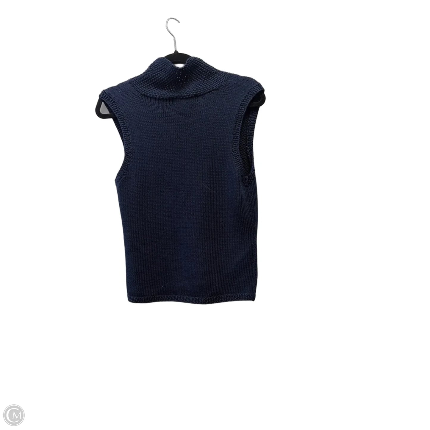 Sweater Short Sleeve By Ralph Lauren In Navy, Size: S