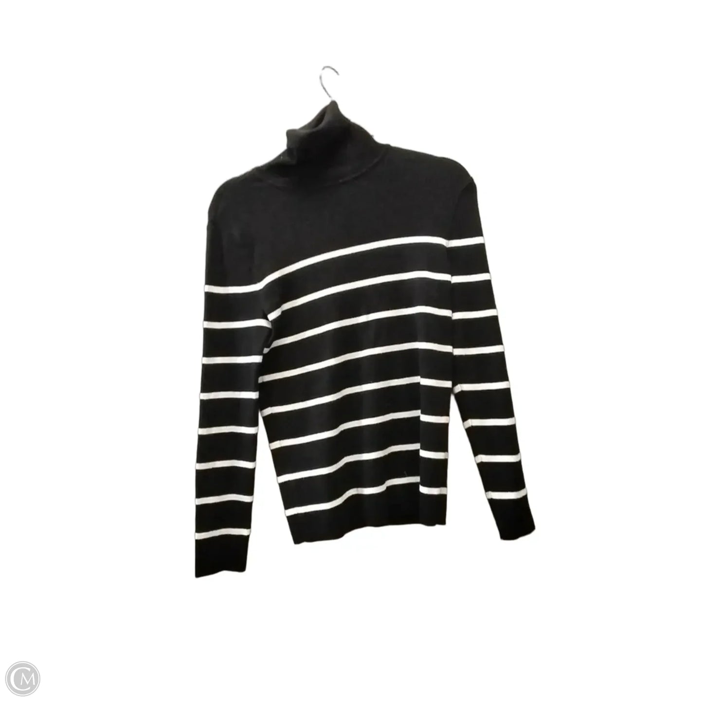 Sweater By Chicos In Black & White, Size: Xs