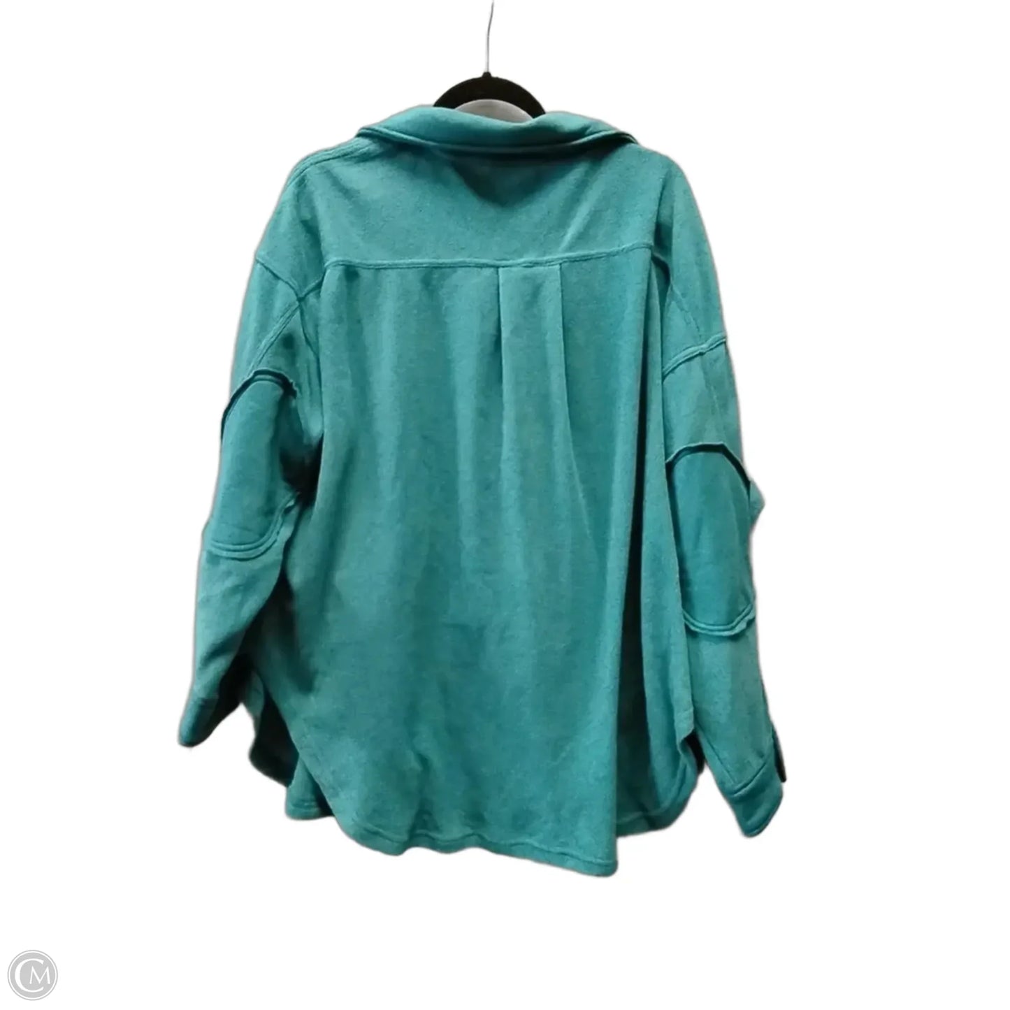 Jacket Fleece By Zenana In Teal, Size: 1x