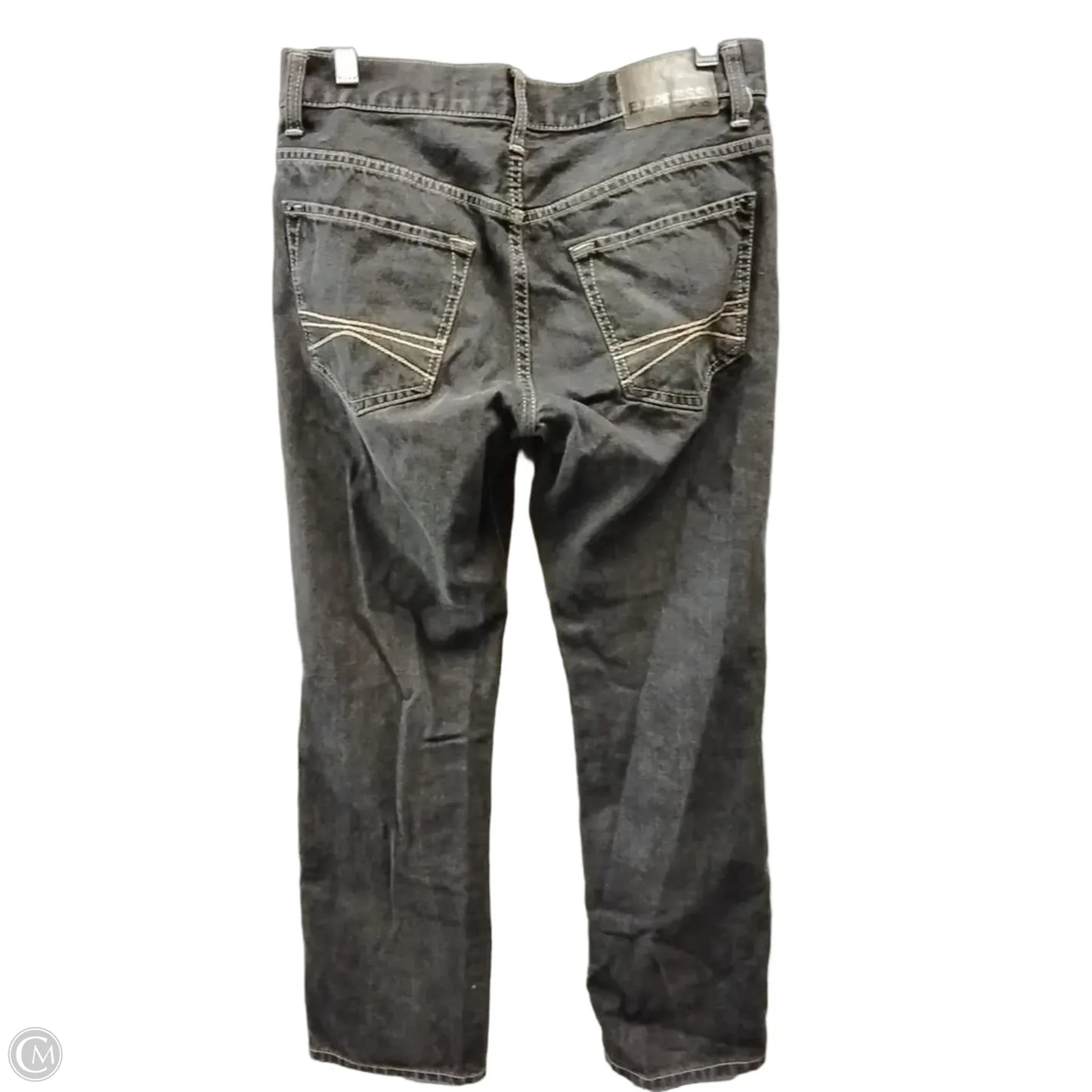 Jeans Straight By Express In Black Denim, Size: M