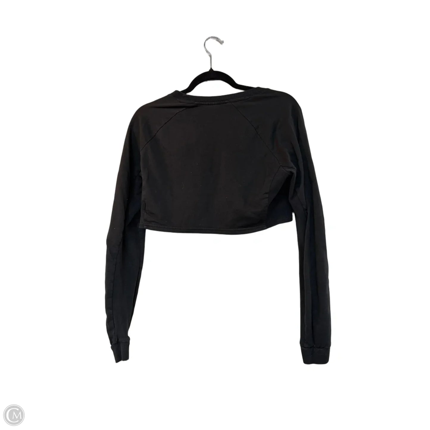 Athletic Top Long Sleeve Crewneck By Gym Shark In Black, Size: M