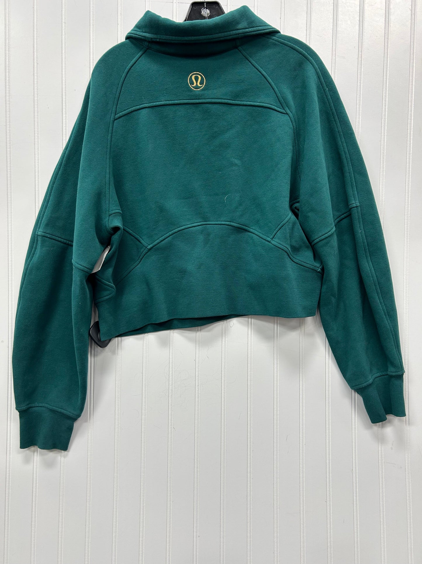 Athletic Jacket By Lululemon In Green, Size:M