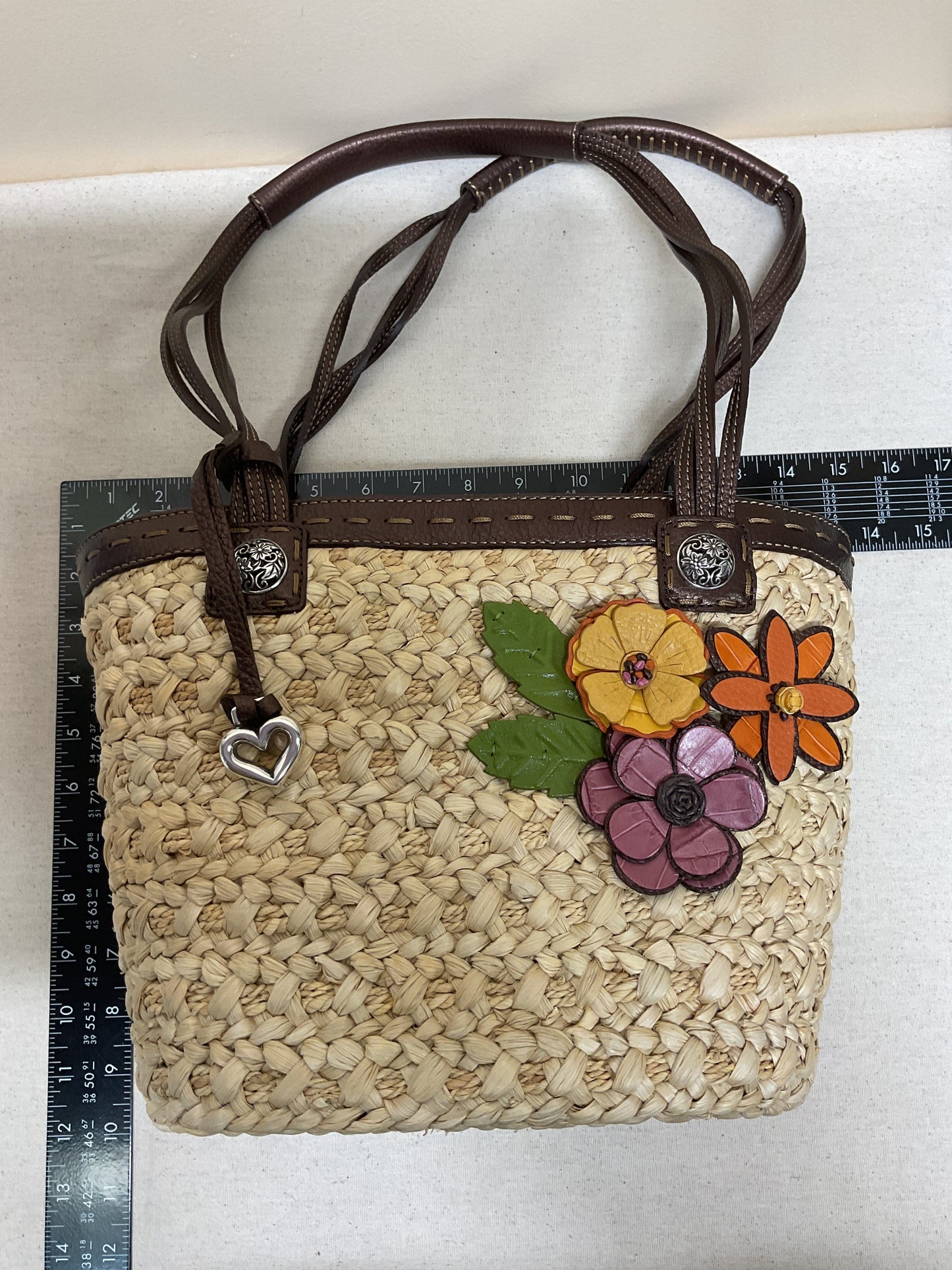 Handbag By Brighton In Brown & Cream, Size:Small
