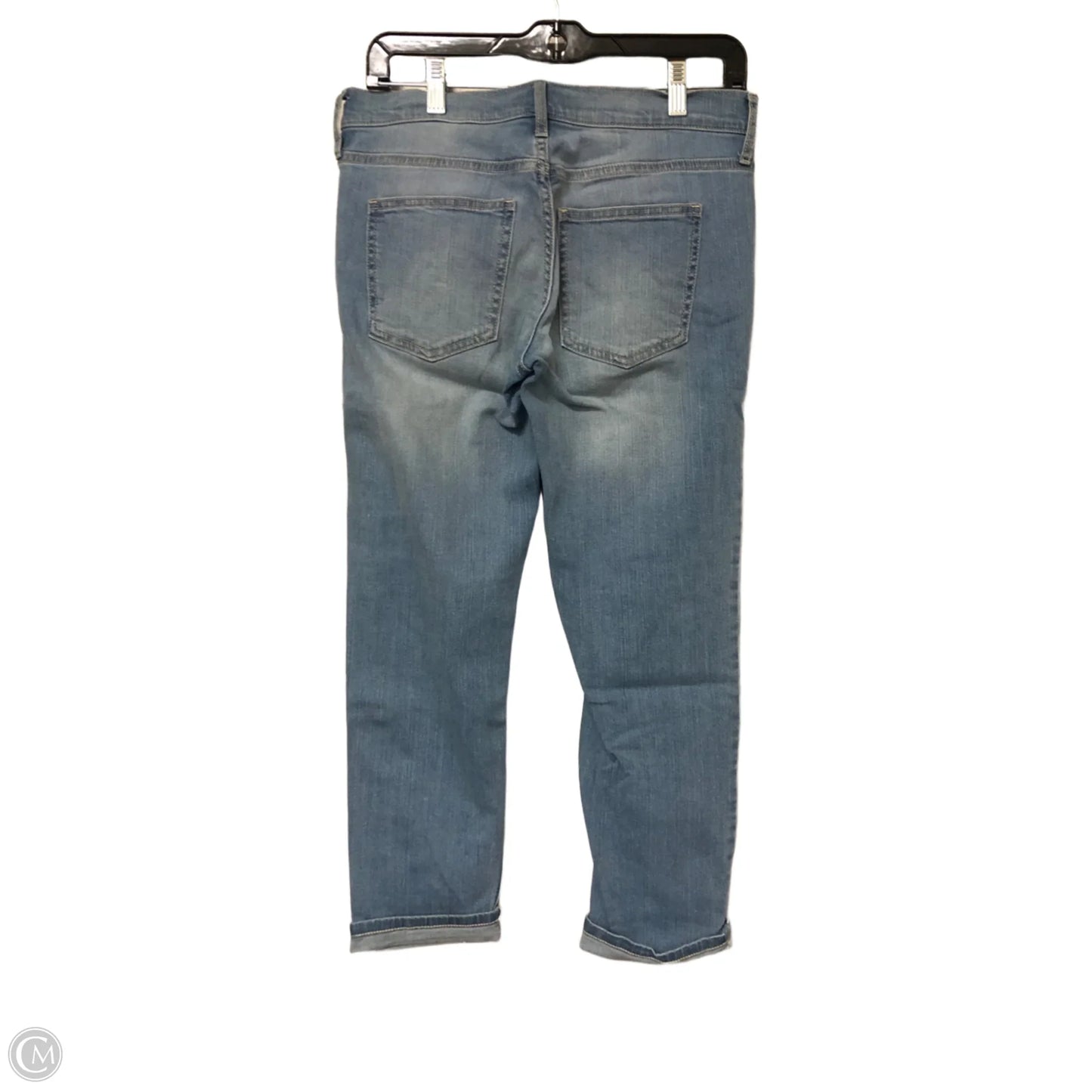 Jeans Cropped By Banana Republic In Blue Denim, Size: 0