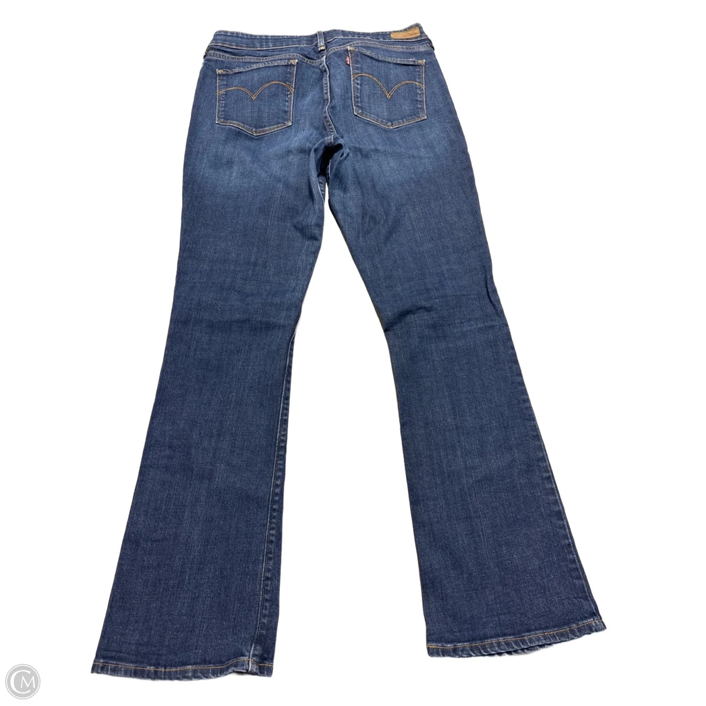 Jeans Flared By Levis In Blue Denim, Size: 14