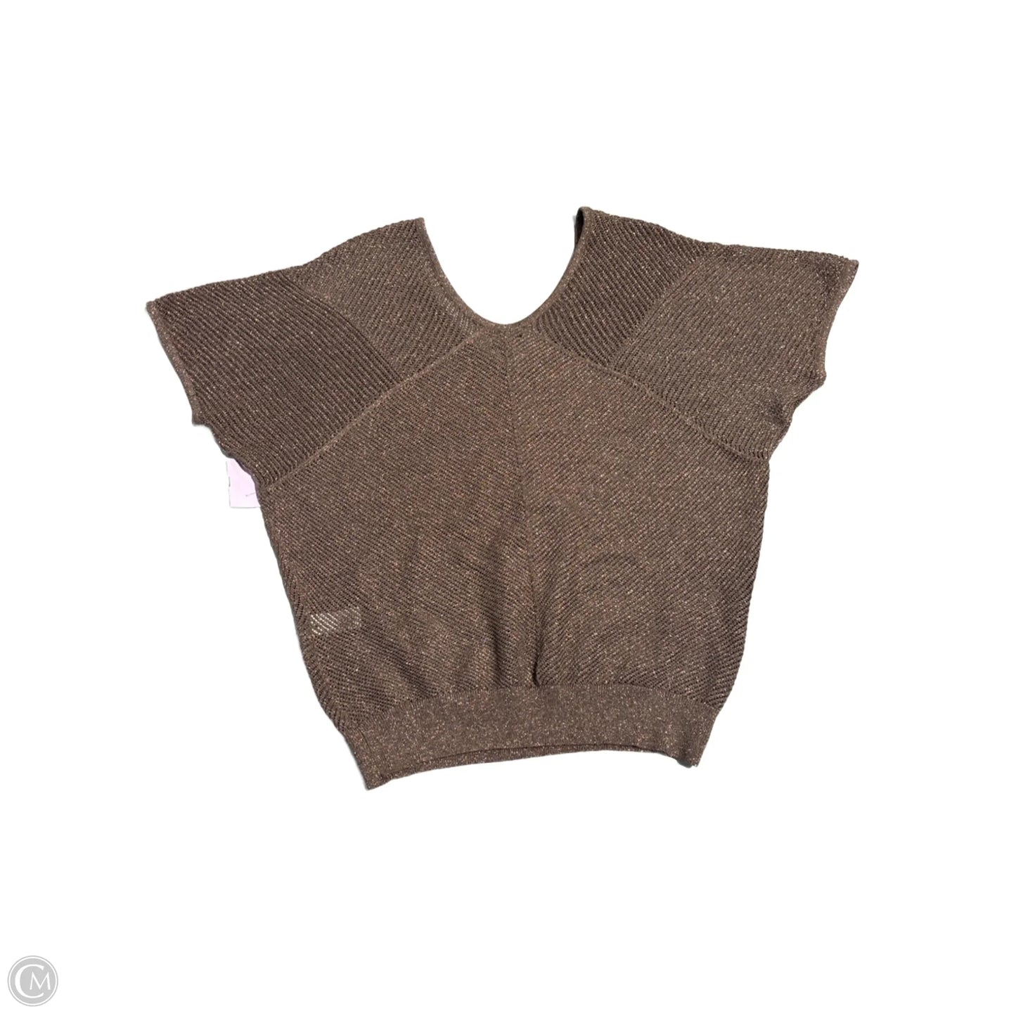 Top Short Sleeve By Express In Brown, Size: M