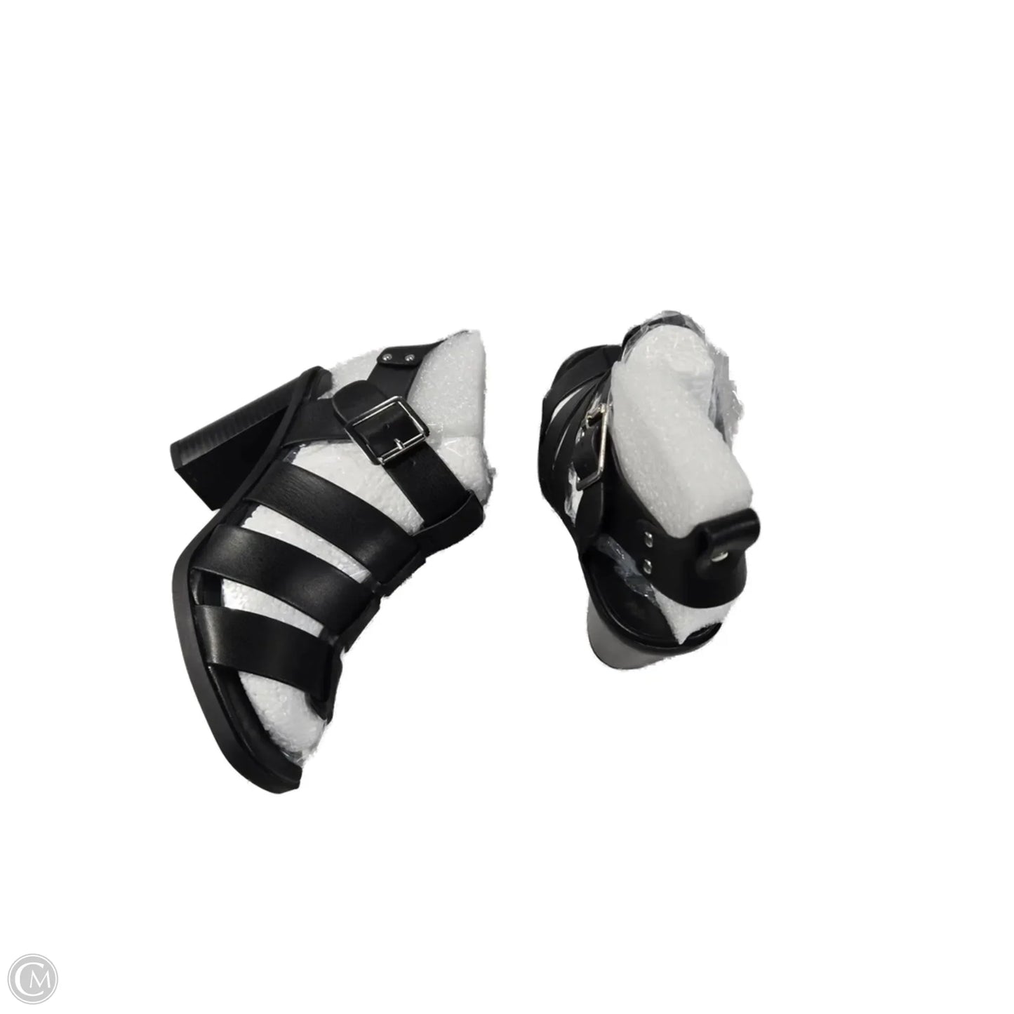 Sandals Heels Block By Soda In Black, Size: 6.5