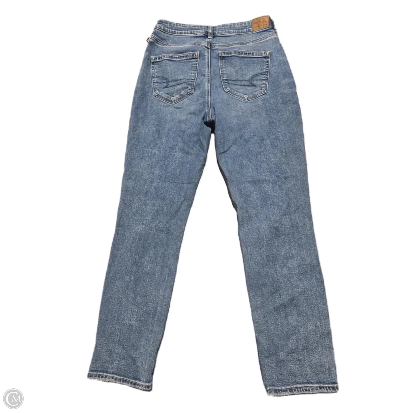 Jeans Straight By American Eagle In Blue Denim, Size: 6