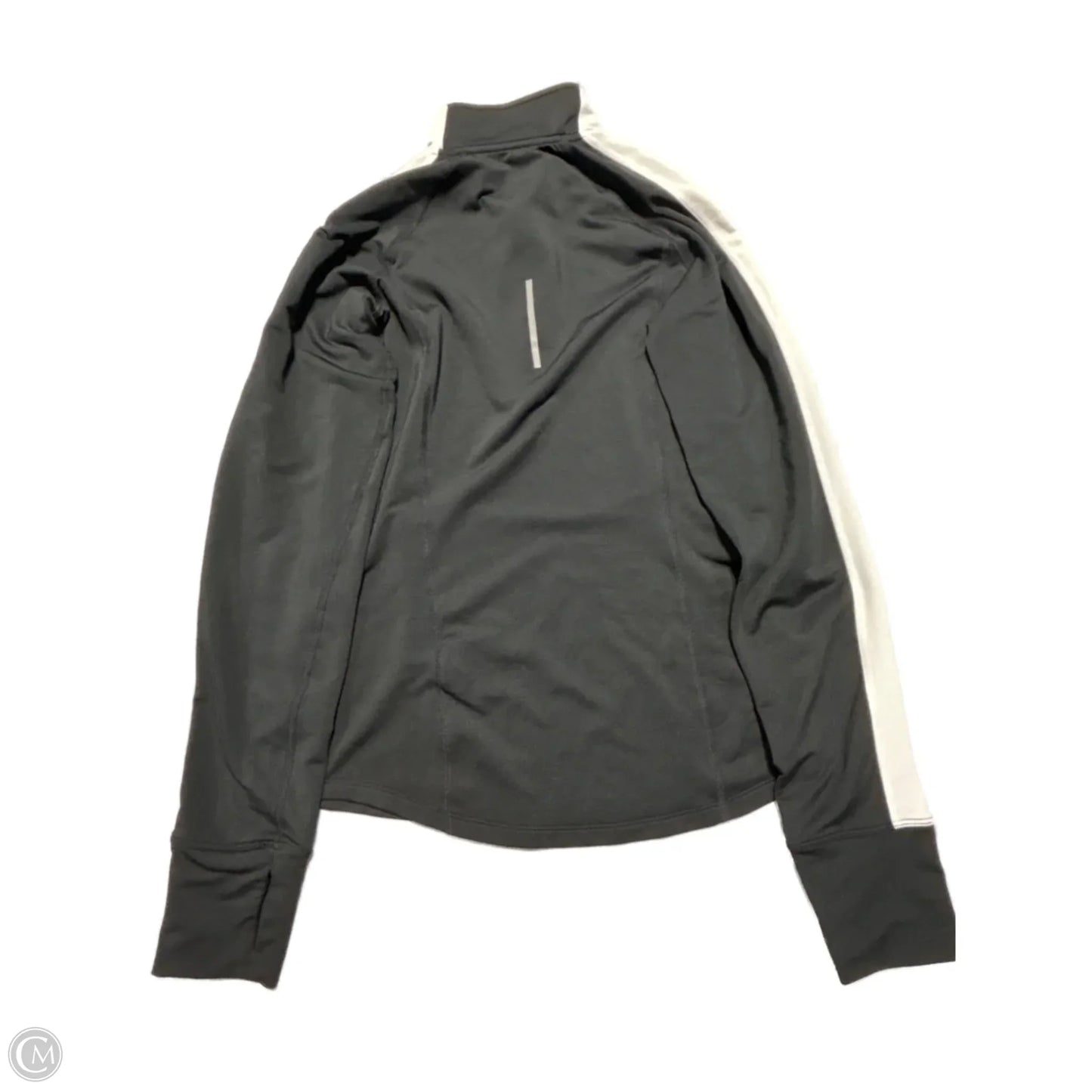 Athletic Top Long Sleeve Collar By Nike In Black, Size: Xs