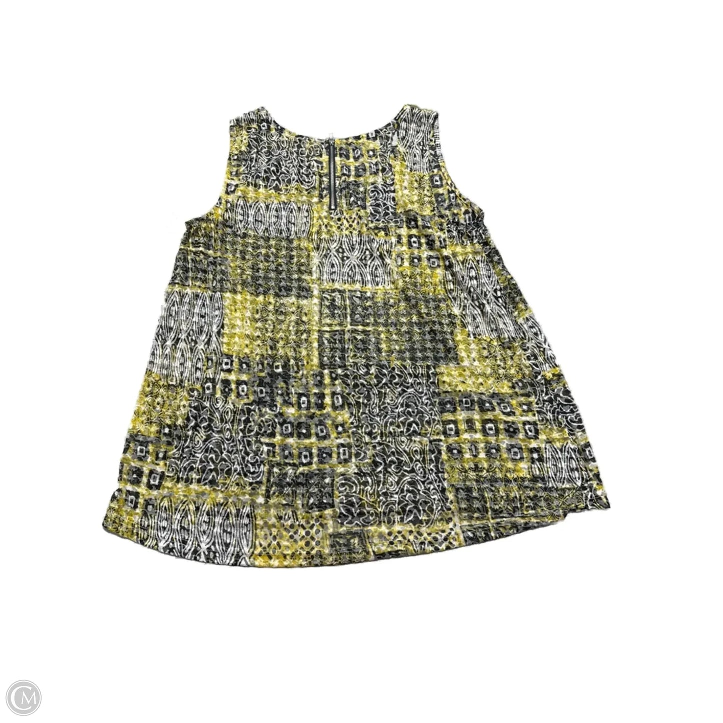 Tank Top By Relativity In Black & Gold, Size: 1x