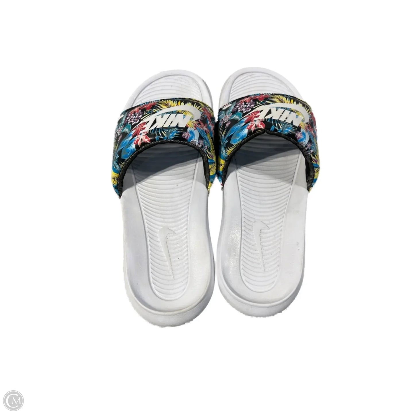 Sandals Flip Flops By Nike In Floral Print, Size: 10