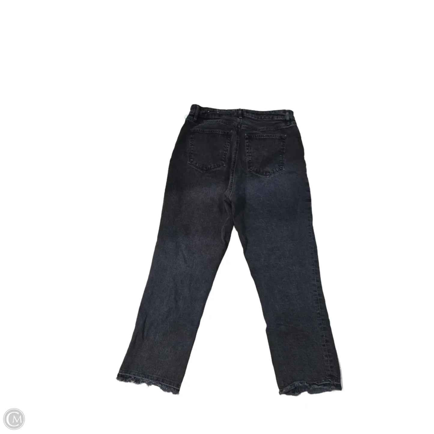 Jeans Straight By Loft In Black Denim, Size: 8