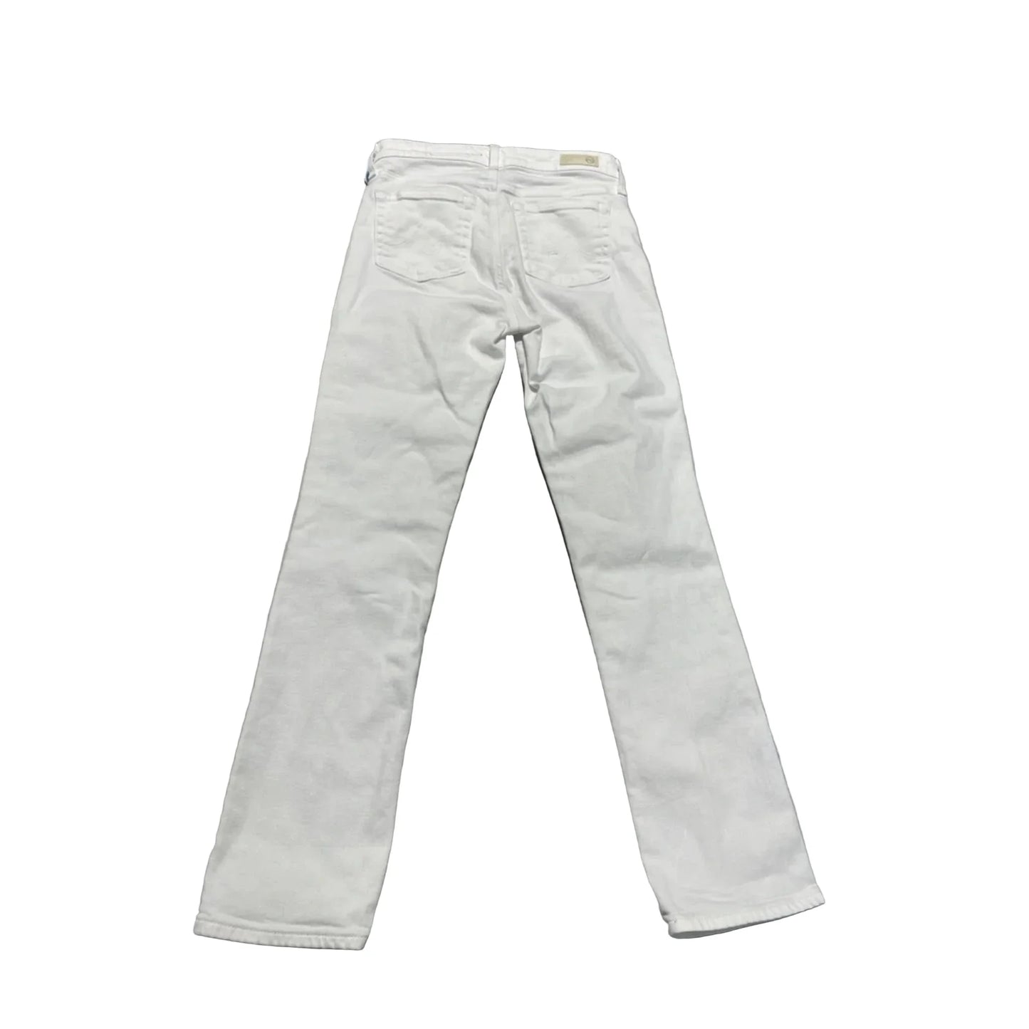 Jeans Straight By Ag Jeans In White Denim, Size: 2