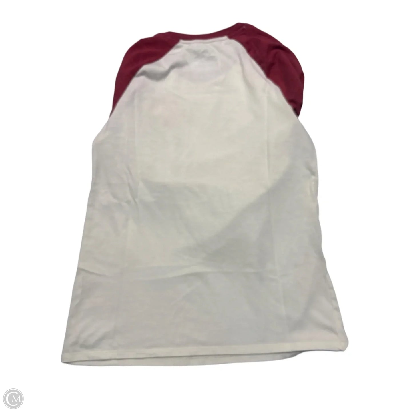 Top 3/4 Sleeve By Nike In Red & White, Size: M