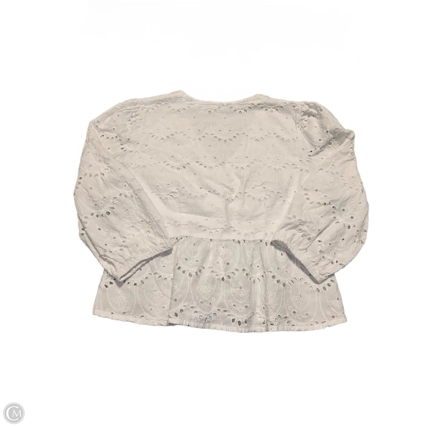 Top Long Sleeve By French Connection In White, Size: M