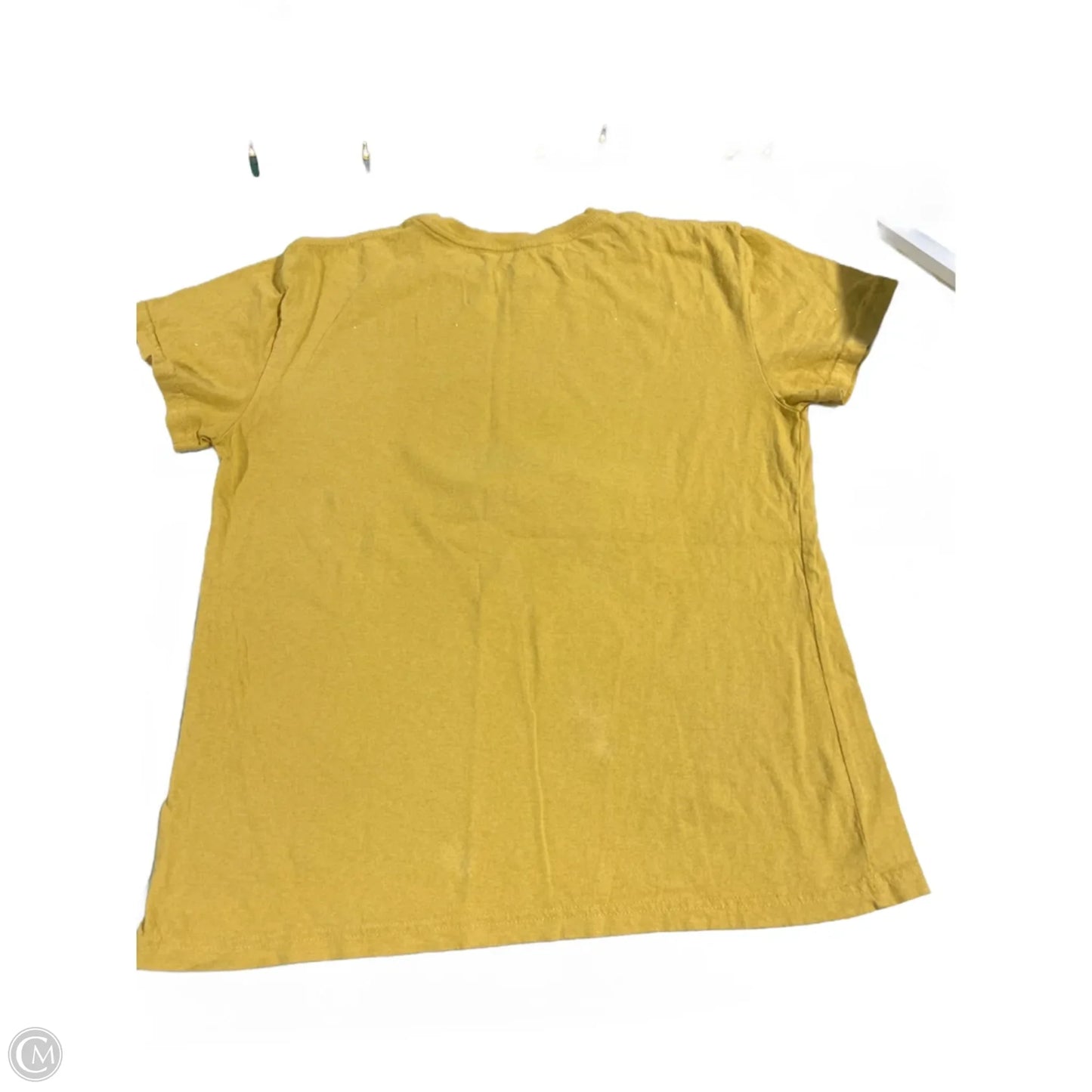 Top Short Sleeve Basic By Cmf In Yellow, Size: L