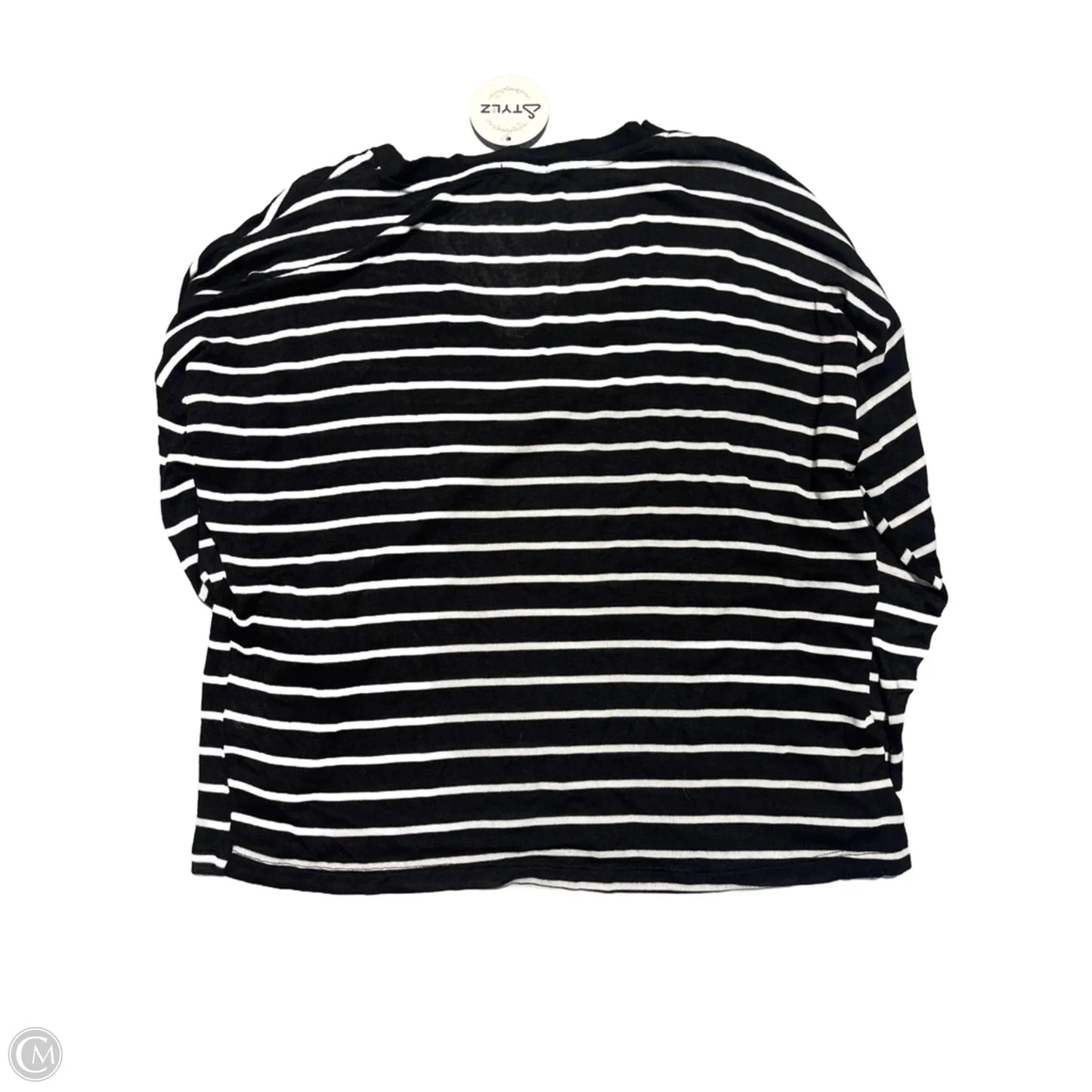 Top Long Sleeve By Heart & Hips In Striped Pattern, Size: M