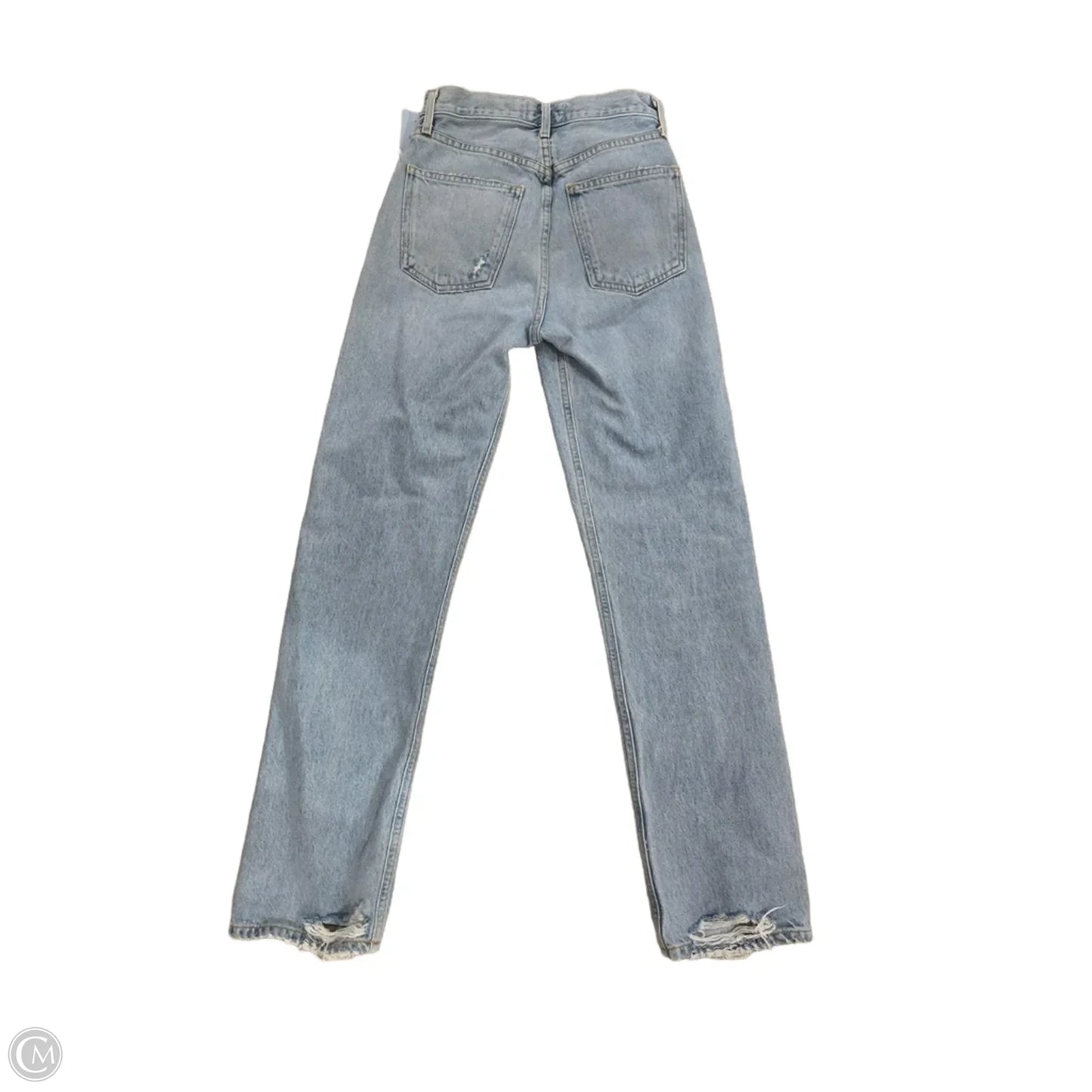 Jeans Straight By Agolde In Blue Denim, Size: 0