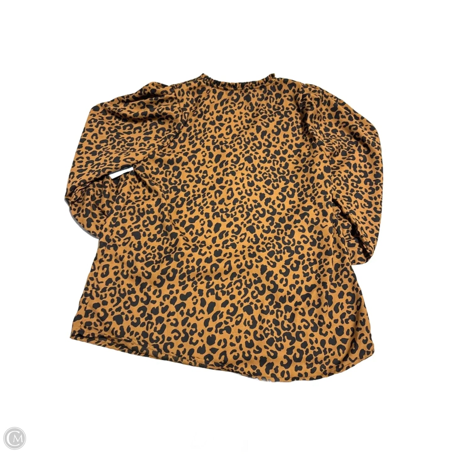 Top Long Sleeve By Black Tape In Animal Print, Size: Xs