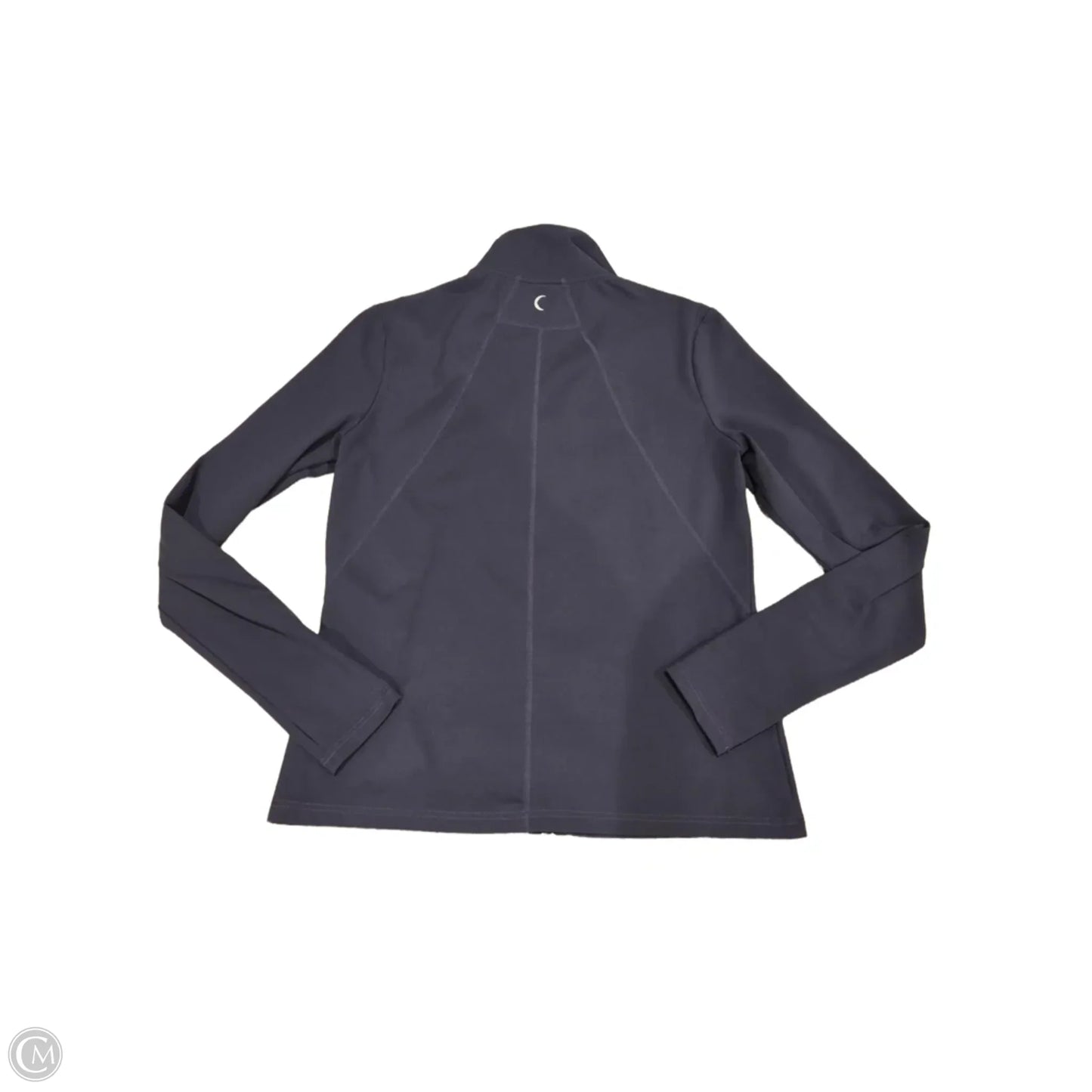 Athletic Top Long Sleeve Collar By Zyia In Grey, Size: L