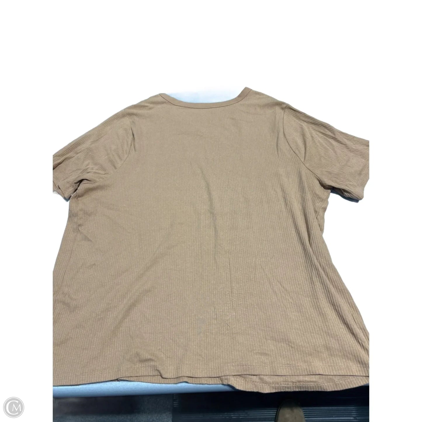 Top Short Sleeve Basic By A New Day In Brown, Size: 3x