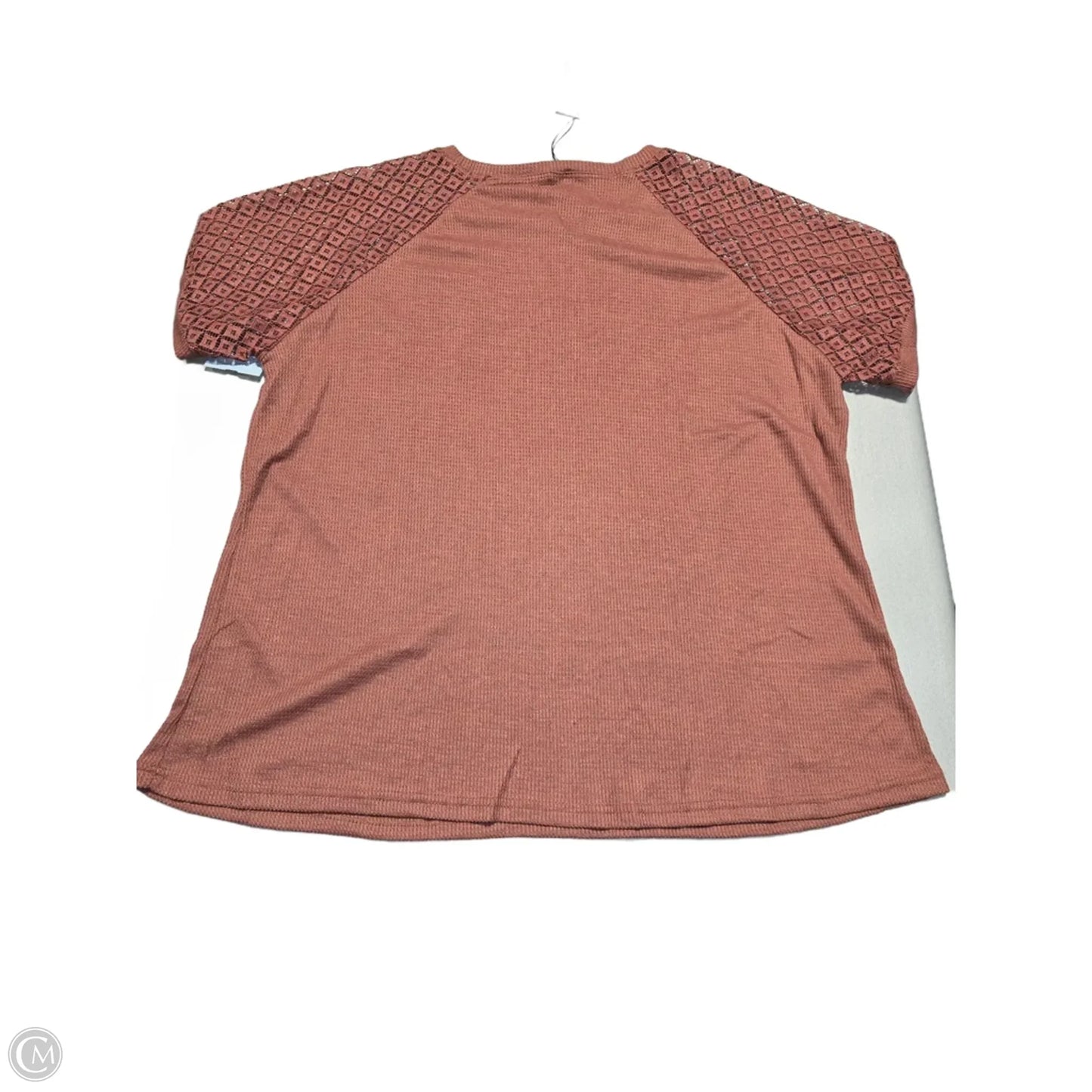 Top Short Sleeve By Cmf In Pink, Size: L