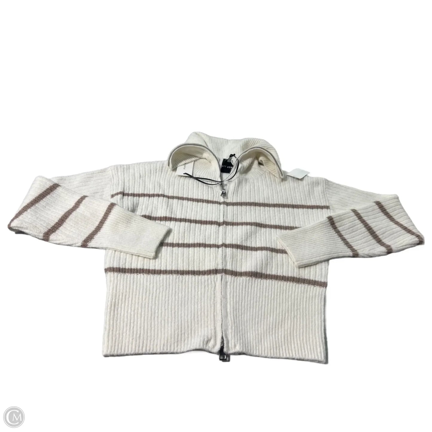 Sweater By Pink Rose In Brown & White, Size: Xs