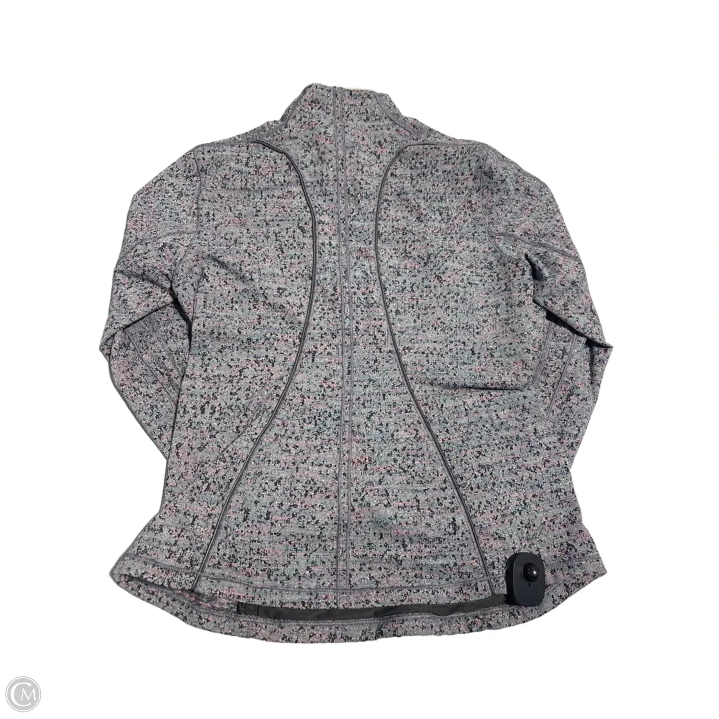 Athletic Top Long Sleeve Collar By Lululemon In Grey, Size: 8