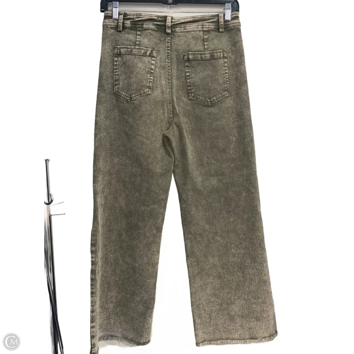 Jeans Wide Leg By New In In Green Denim, Size: 12