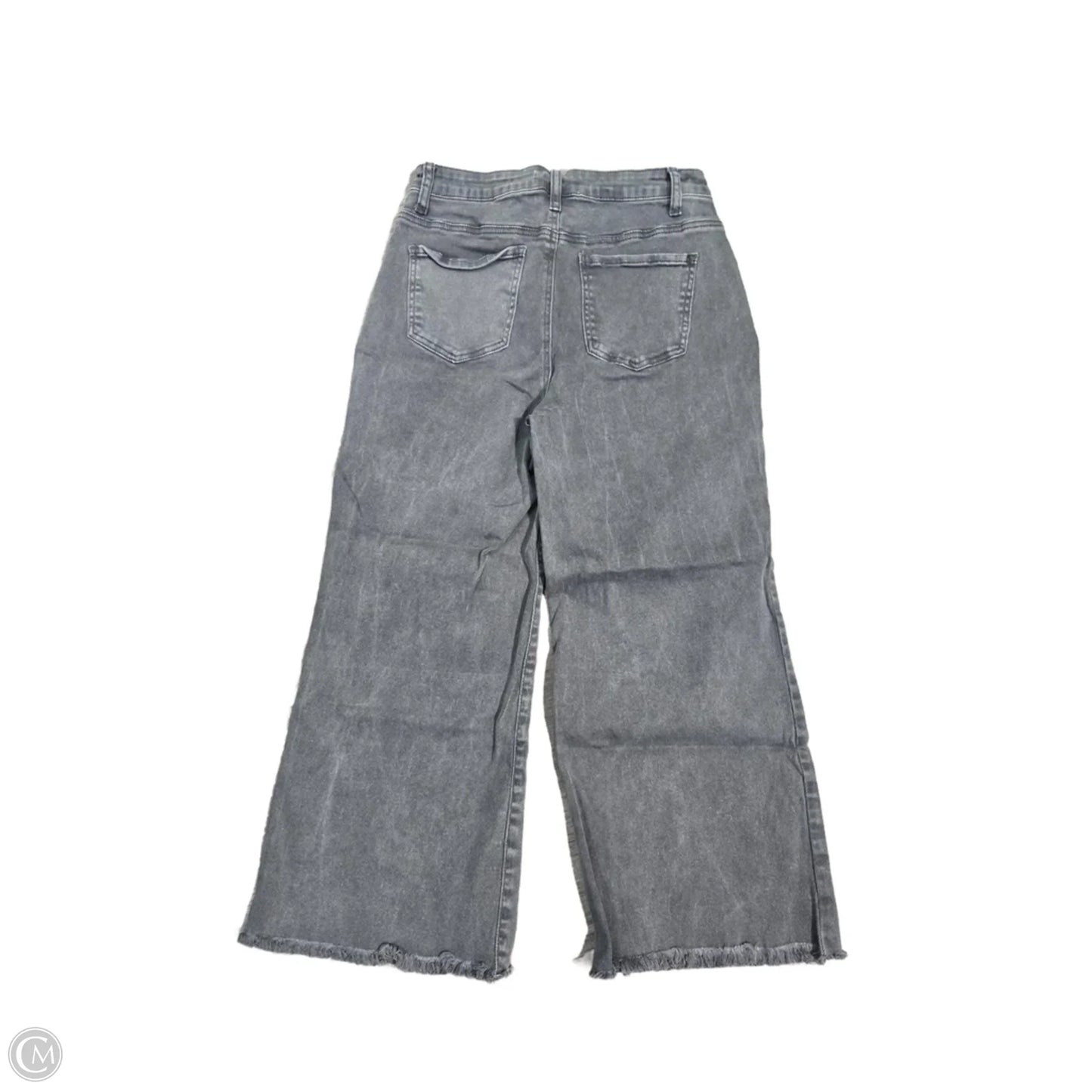 Jeans Wide Leg By Zenana In Grey Denim, Size: 8