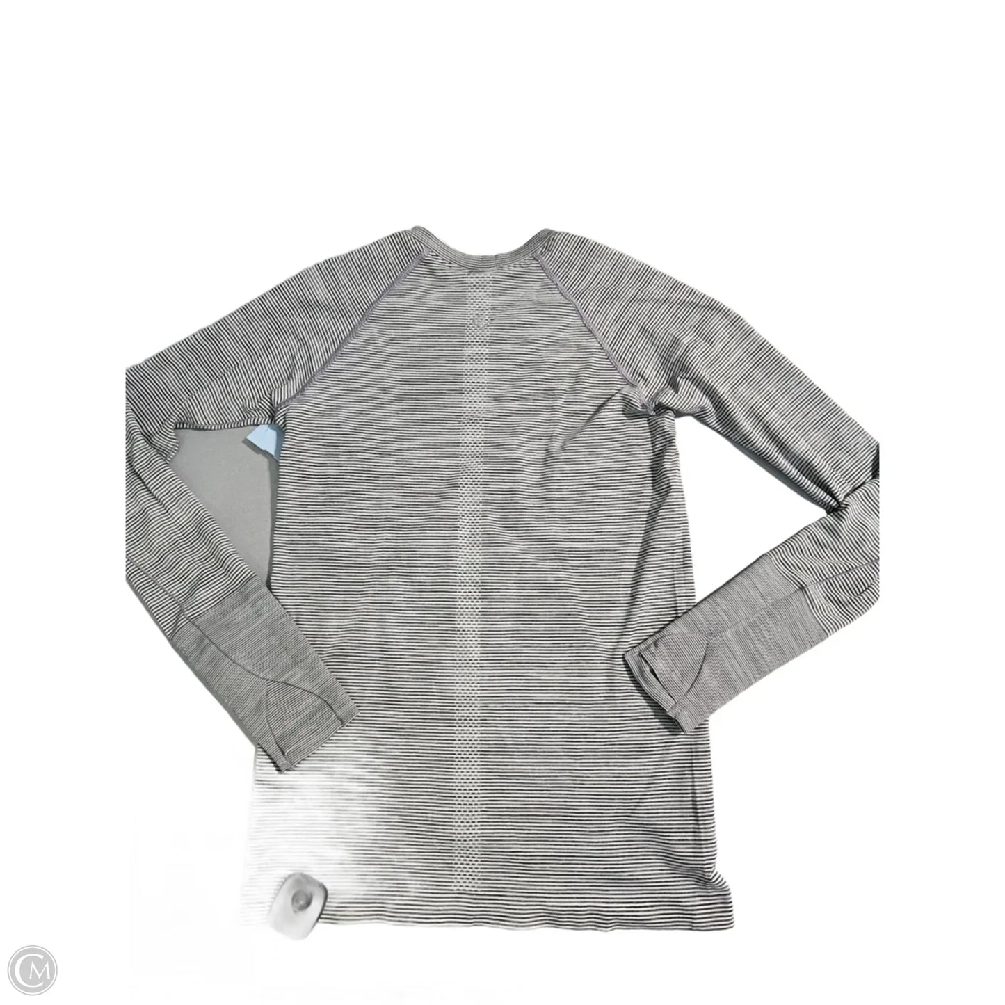 Athletic Top Long Sleeve Crewneck By Lululemon In Striped Pattern, Size: 8