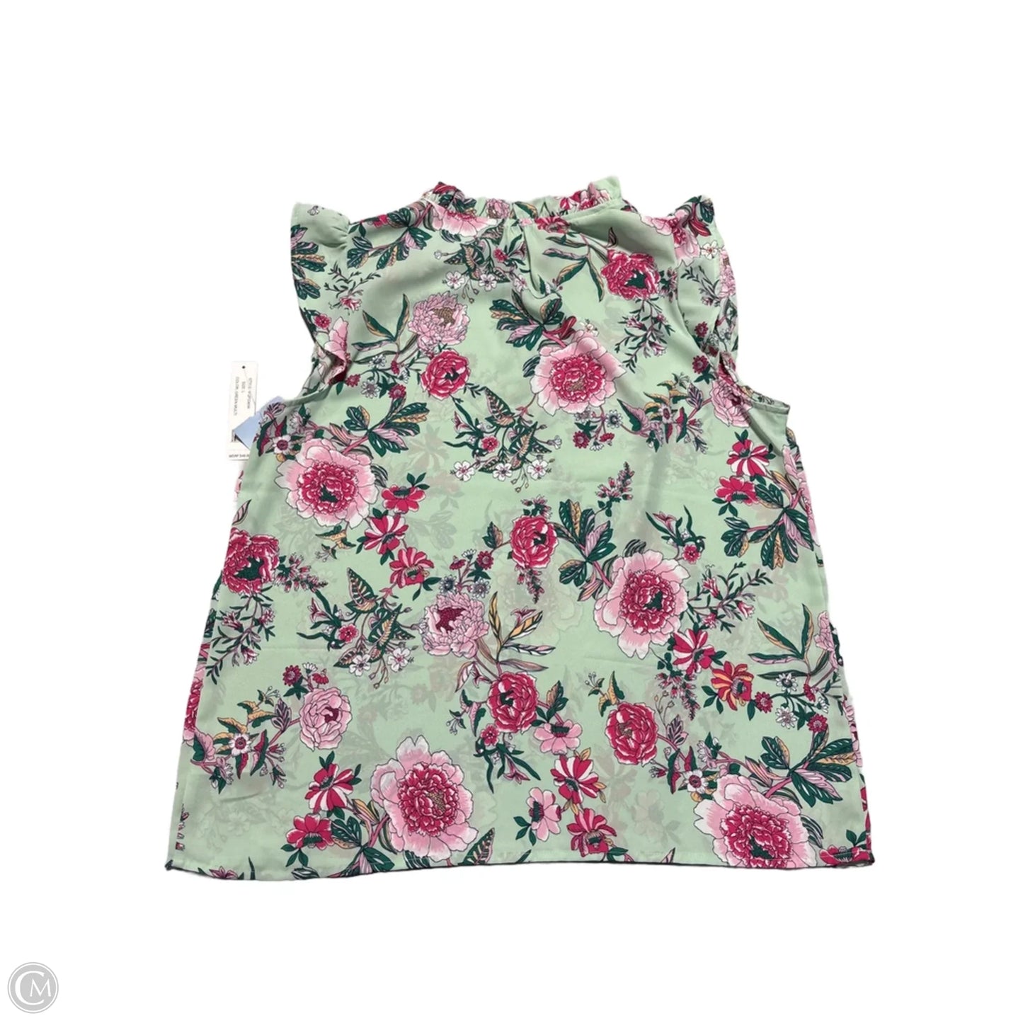 Top Sleeveless By Counterparts In Floral Print, Size: L