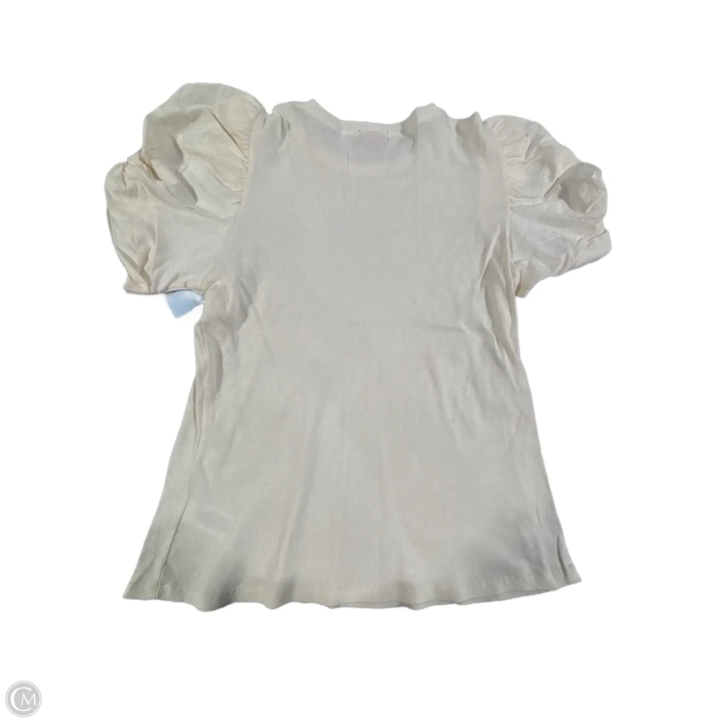 Top Short Sleeve By Vince Camuto In Cream, Size: Xl