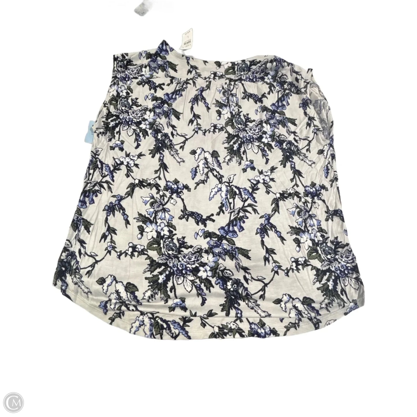 Top Short Sleeve By Loft In Floral Print, Size: L