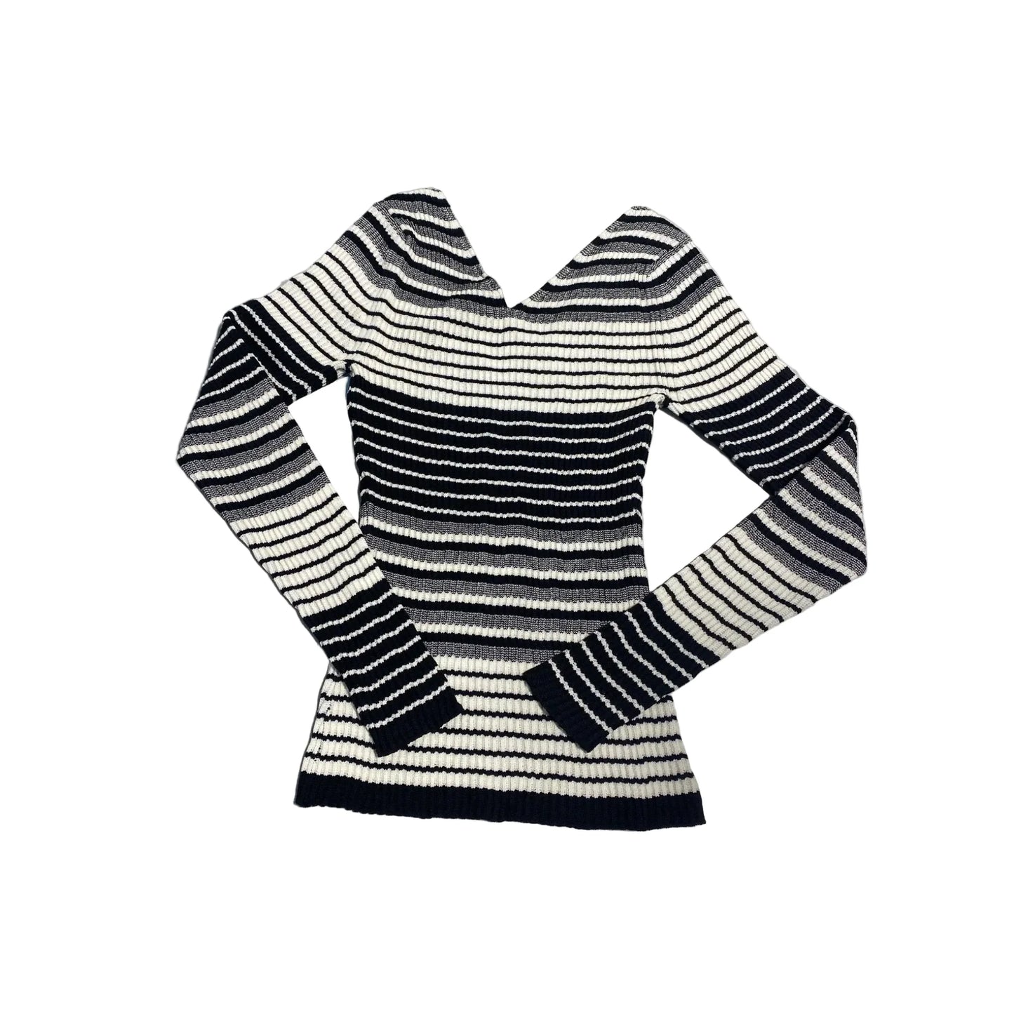 Top Long Sleeve By Express In Striped Pattern, Size: S