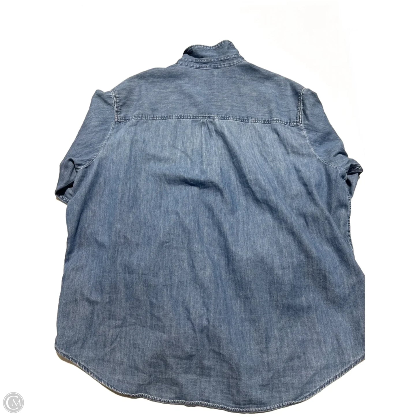Top Long Sleeve By Gap In Blue Denim, Size: M