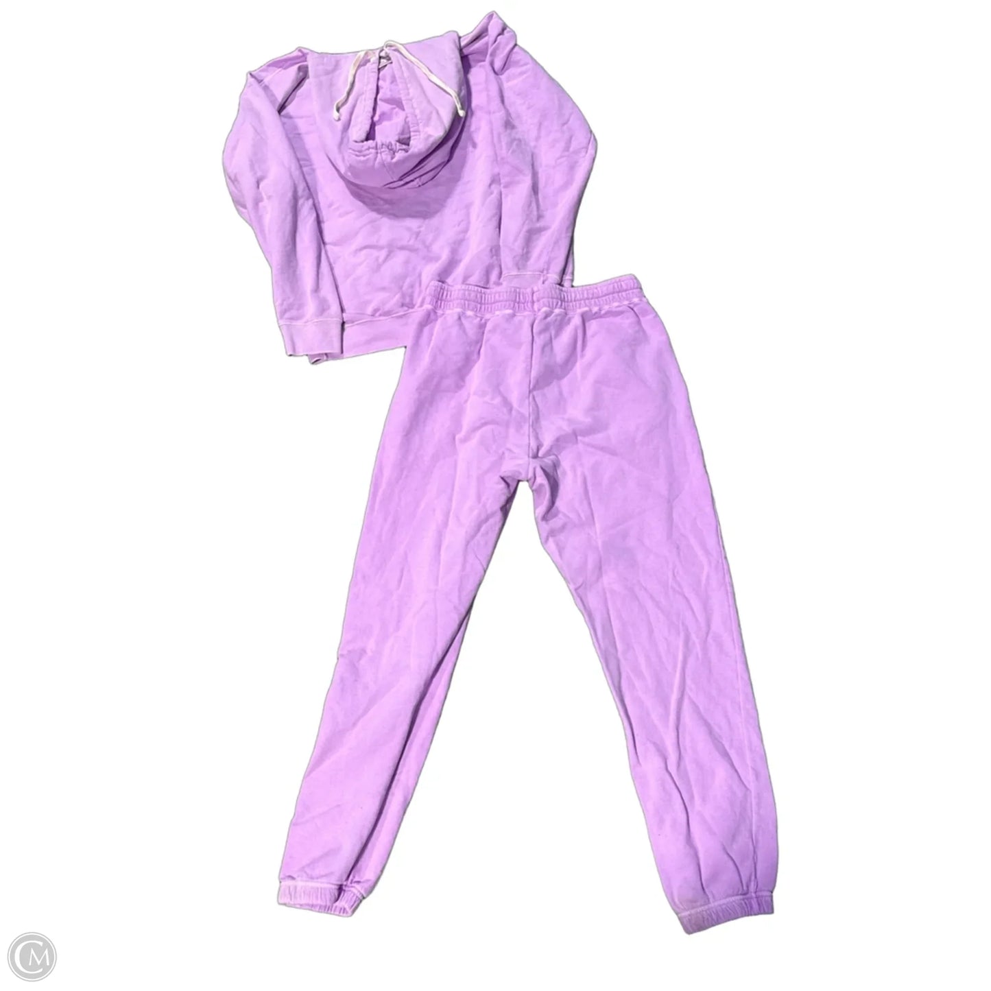 Top 2pc Long Sleeve By Comfort Colors In Purple, Size: M