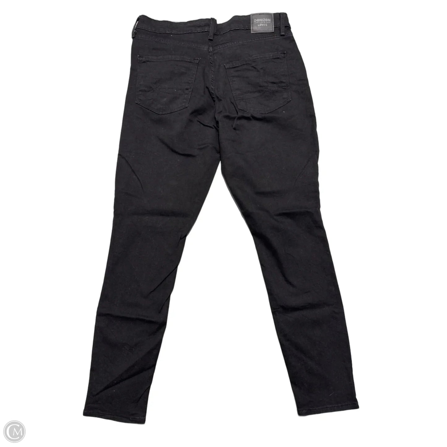 Jeans Skinny By Denizen By Levis In Black Denim, Size: 12