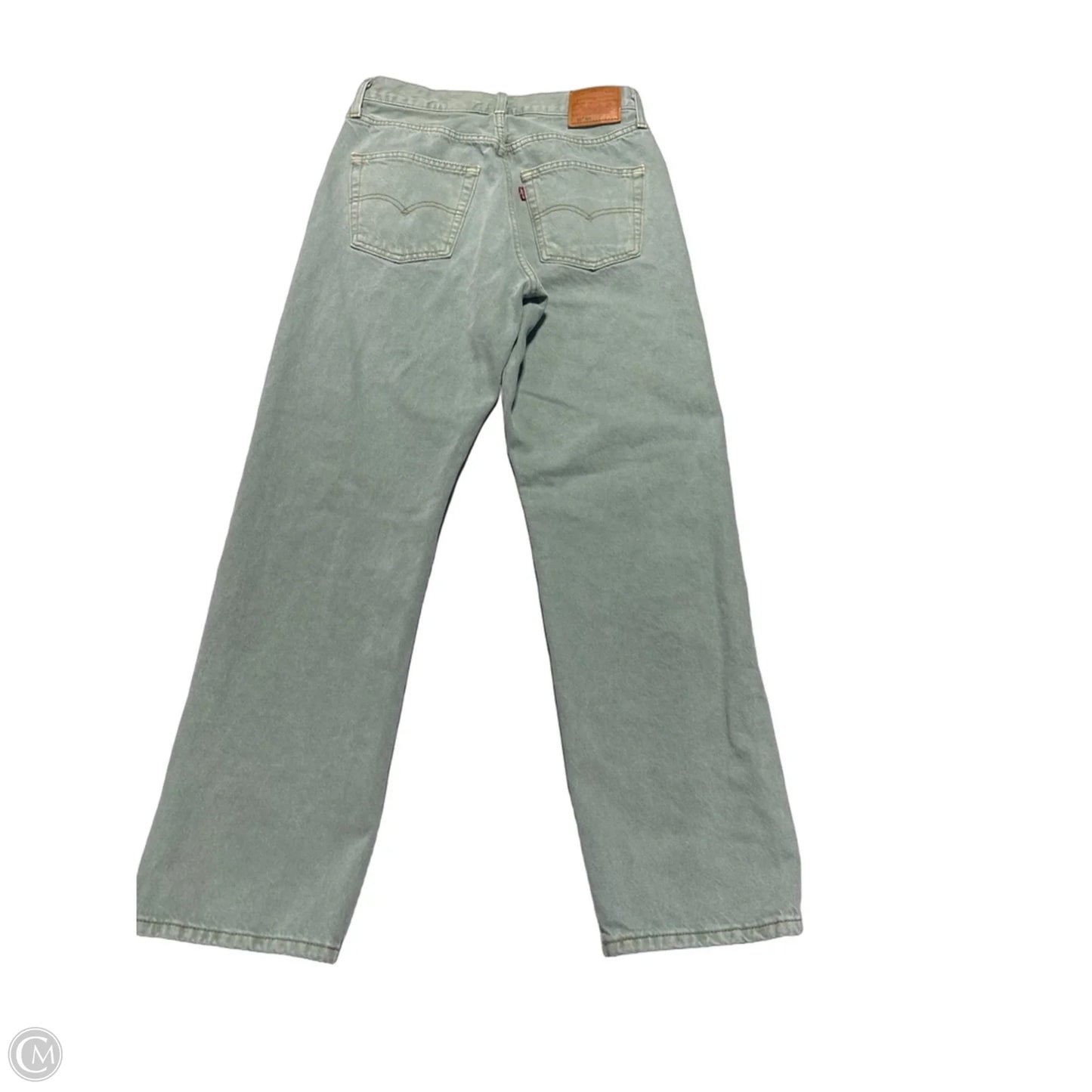 Jeans Straight By Levis In Green Denim, Size: 4