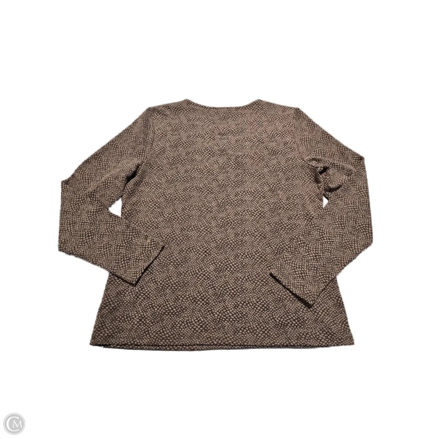 Top Long Sleeve By Talbots In Brown, Size: L