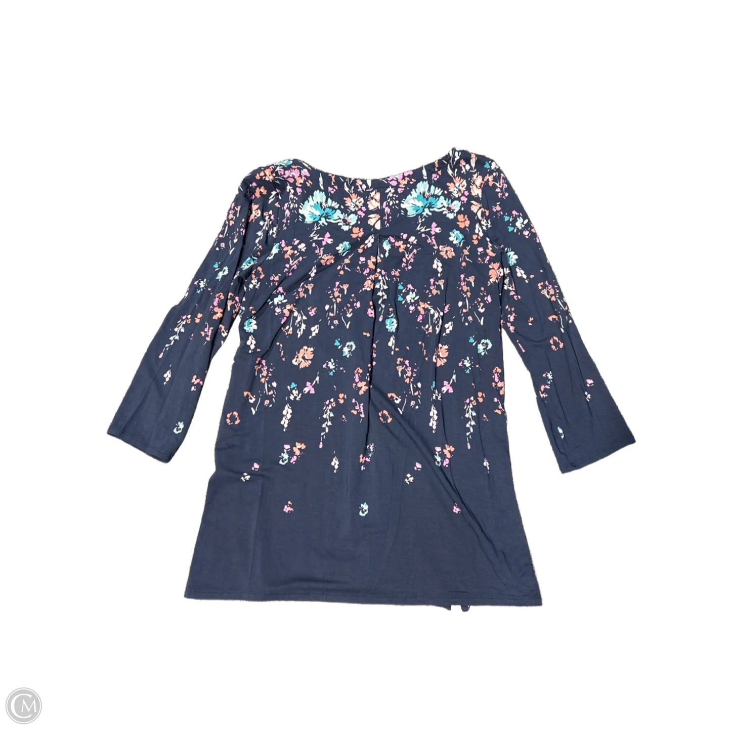 Blouse 3/4 Sleeve By J. Jill In Floral Print, Size: Xs