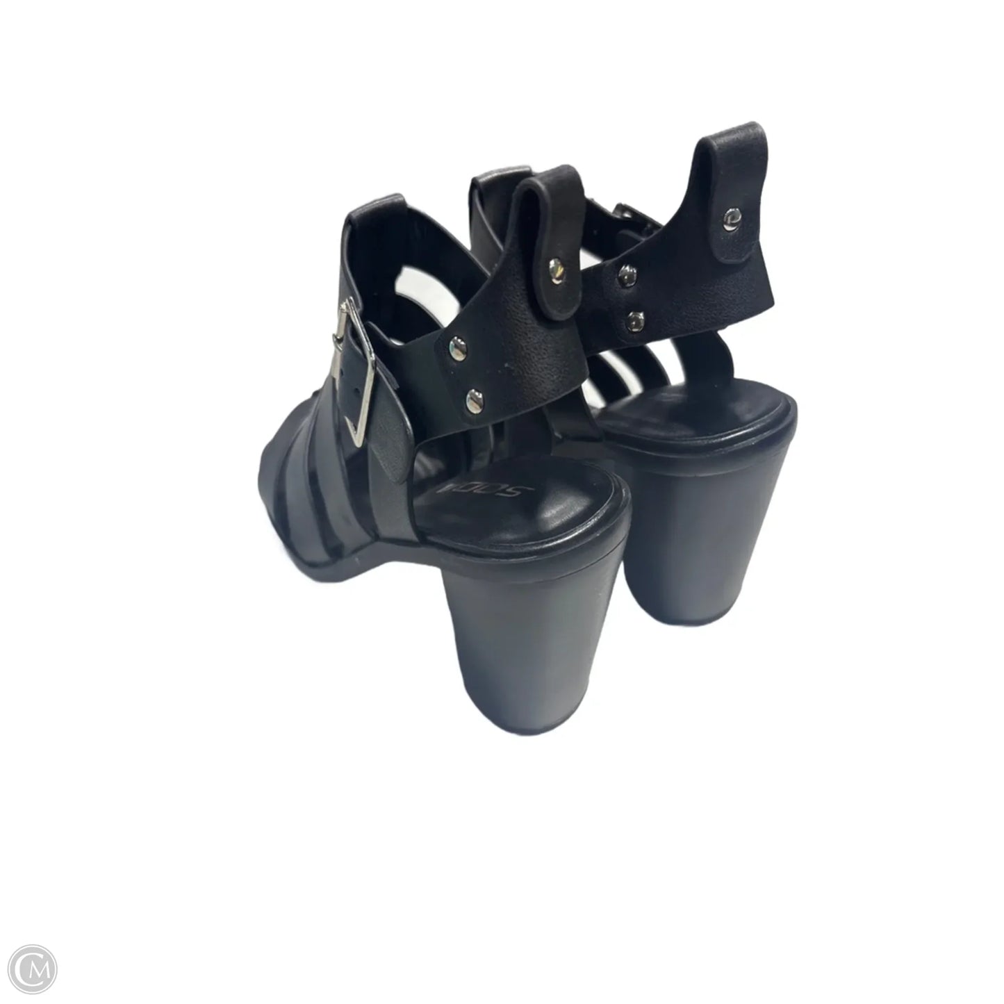 Sandals Heels Block By Soda In Black, Size: 7