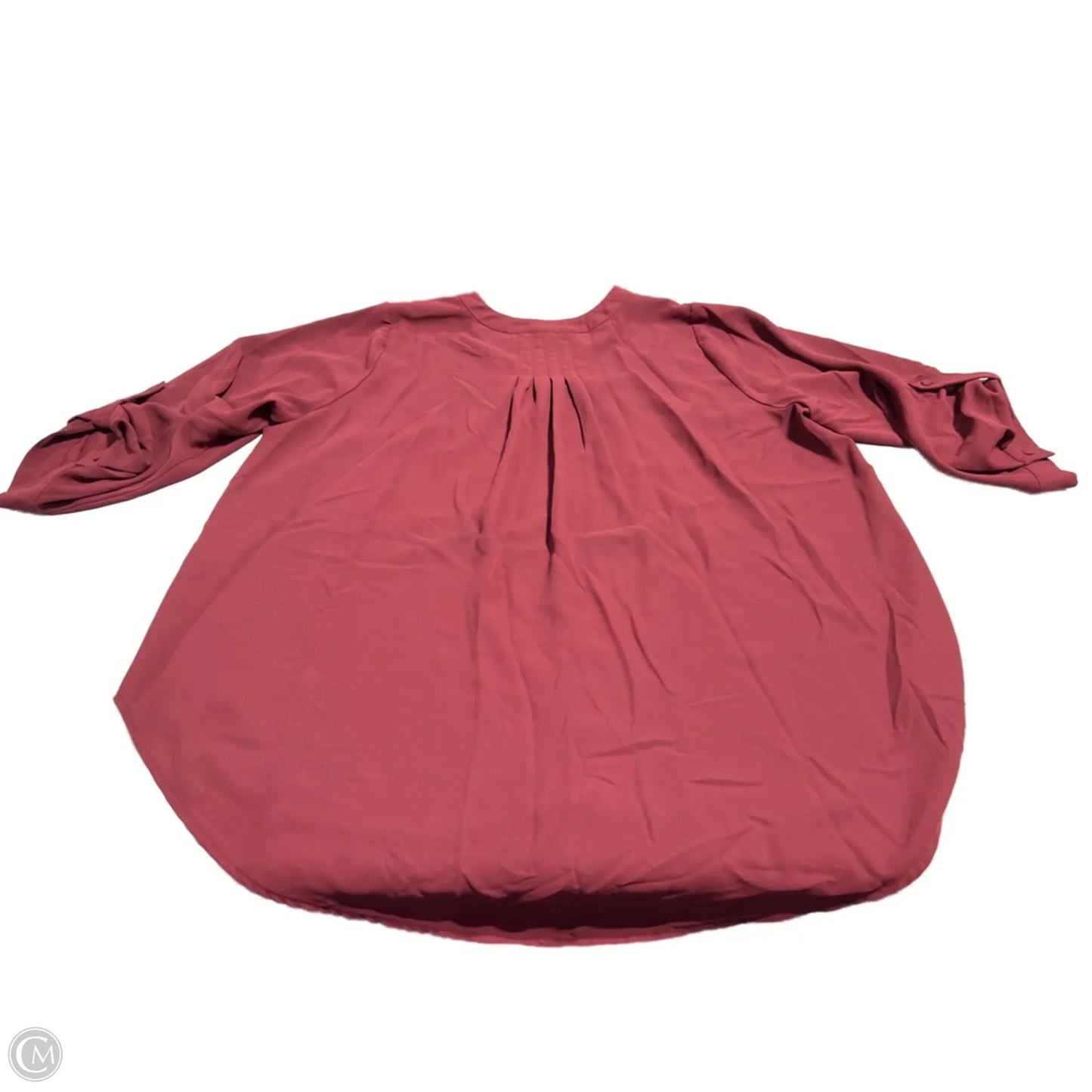 Blouse Long Sleeve By 41 Hawthorn In Red, Size: 1x