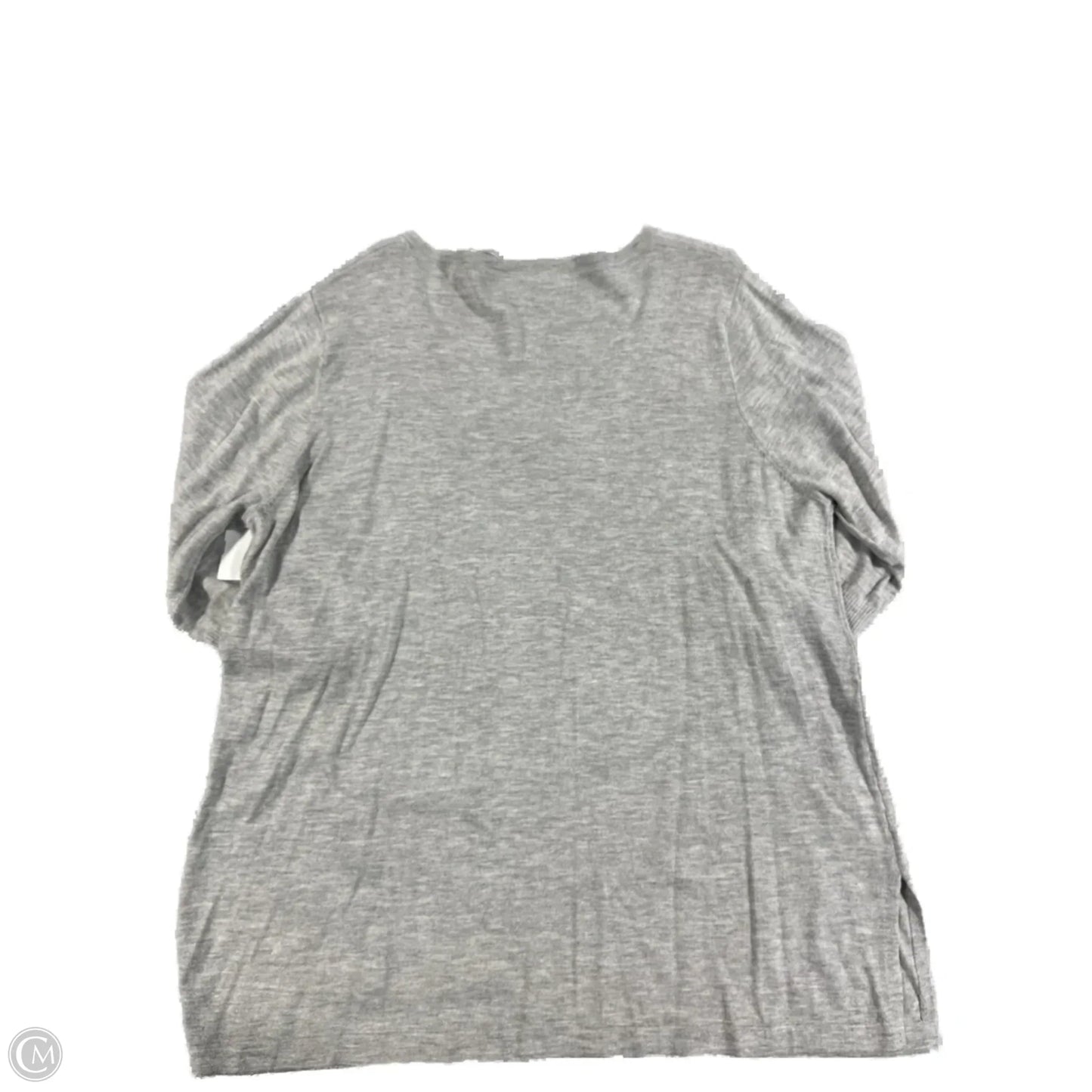 Top 3/4 Sleeve By Cmc In Grey, Size: Xl