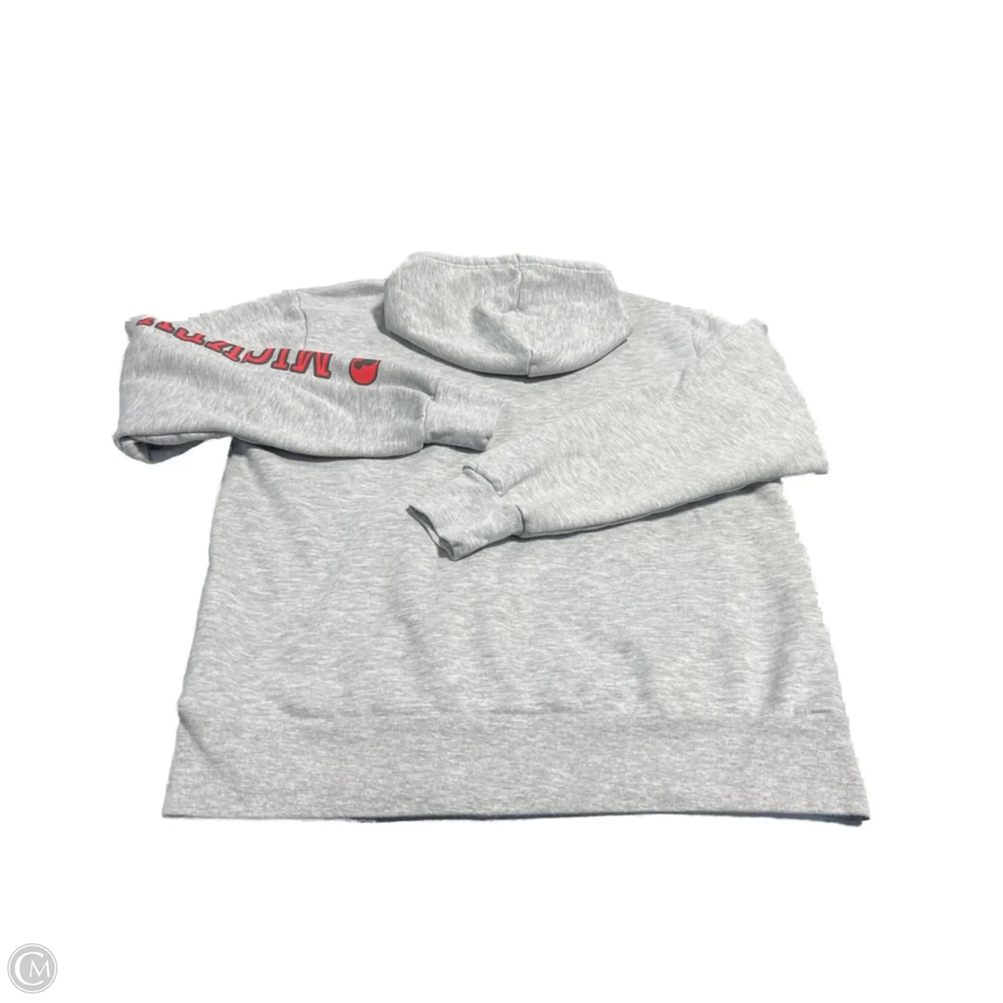 Sweatshirt Hoodie By Disney In Grey, Size: M