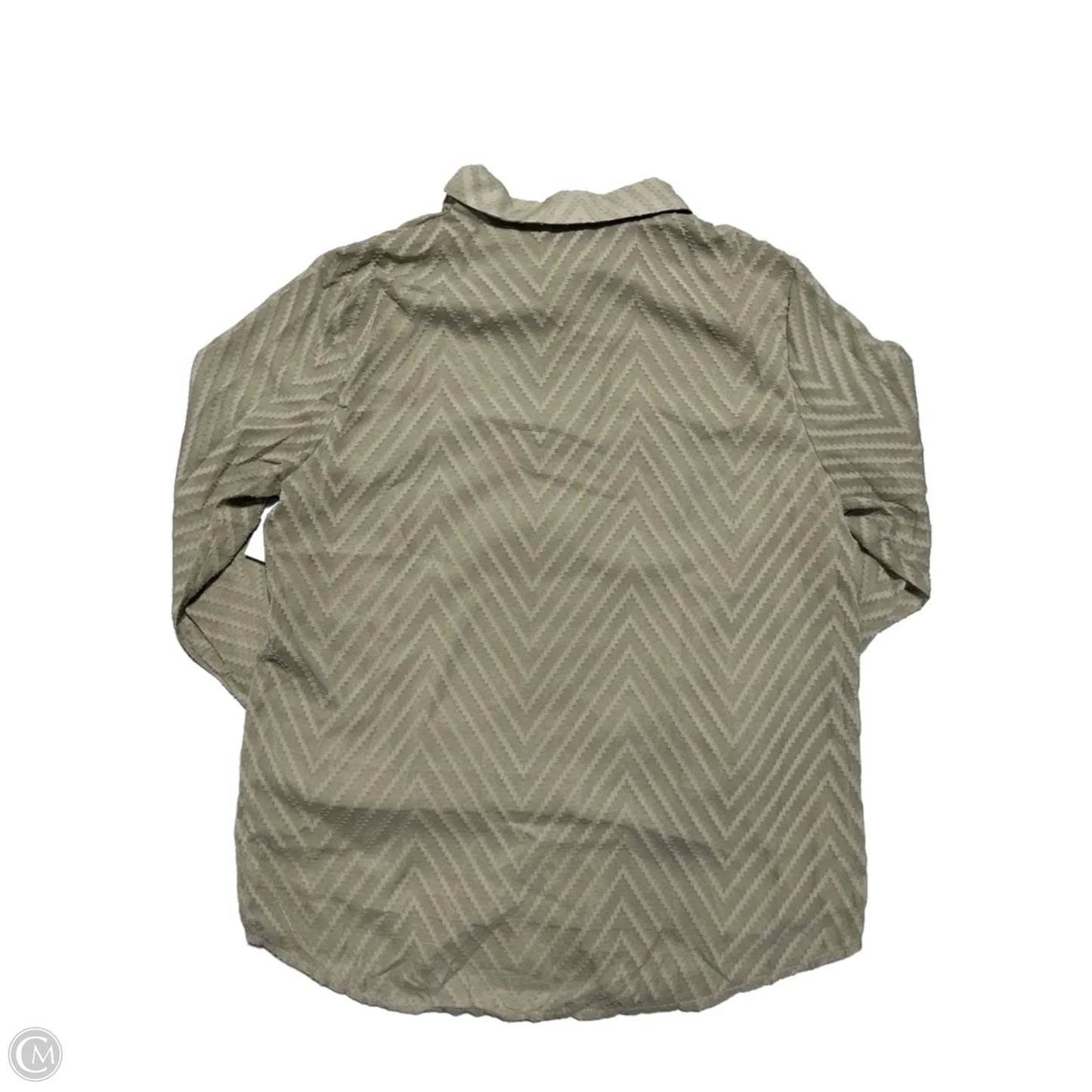 Top Long Sleeve By Cmc In Green, Size: L